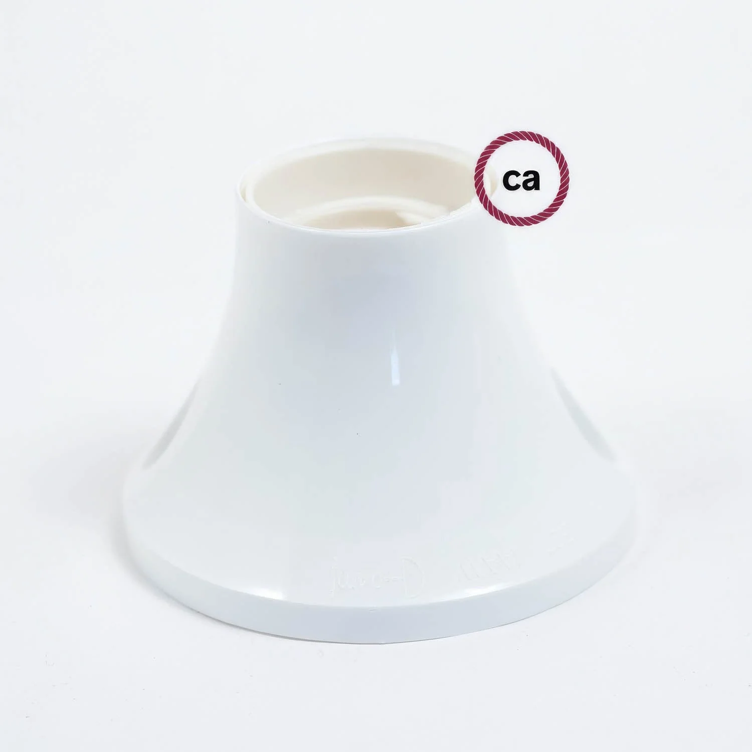Portalampada 90° E27 a parete o soffitto in termoplastica - Bianco