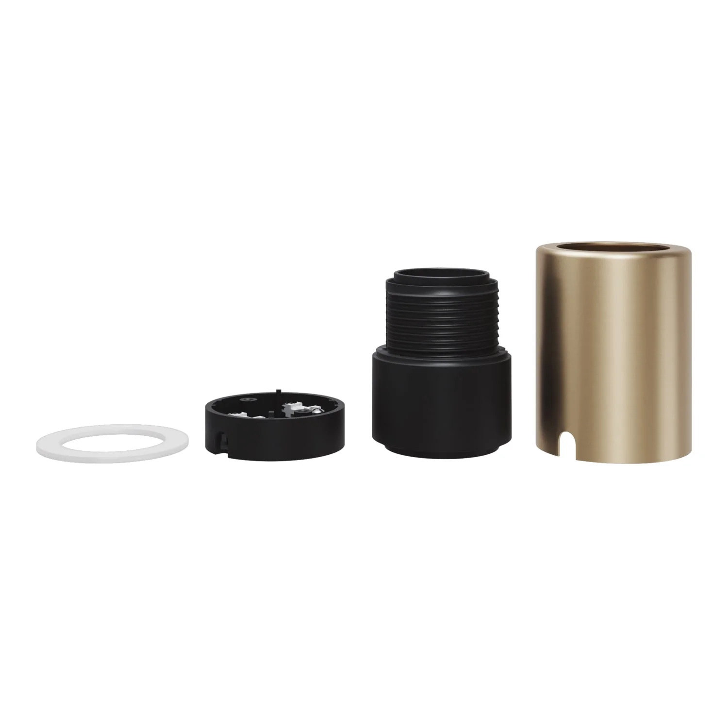 Portalampada E27 Spostaluce in metallo da parete o soffitto - Bronzo satinato - Image 2