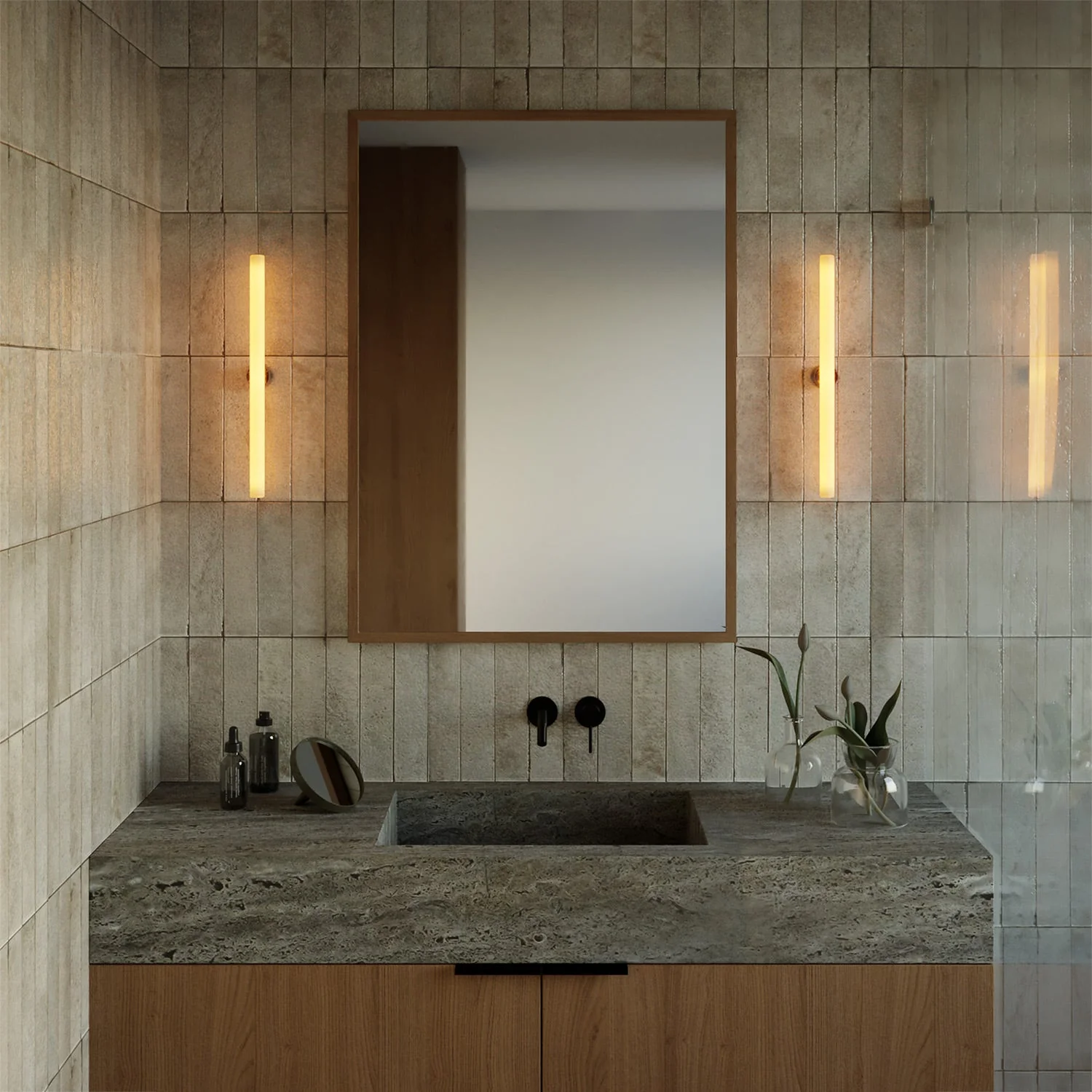 Portalampada esse14 da parete o soffitto con attacco S14d - Waterproof IP44 - Effetto Brown marble - Image 3