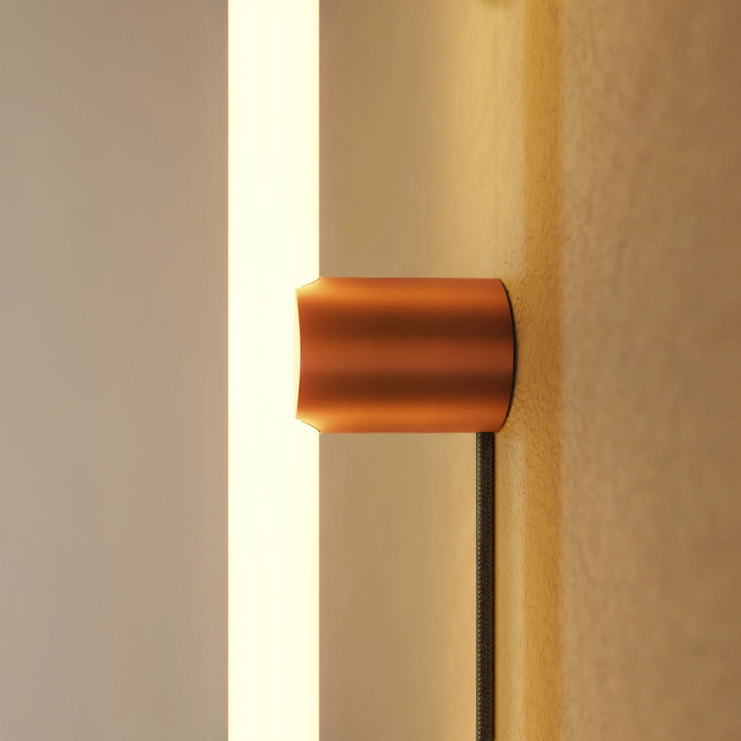 Portalampada S14d Spostaluce in metallo da parete o soffitto - Rame satinato - Image 4