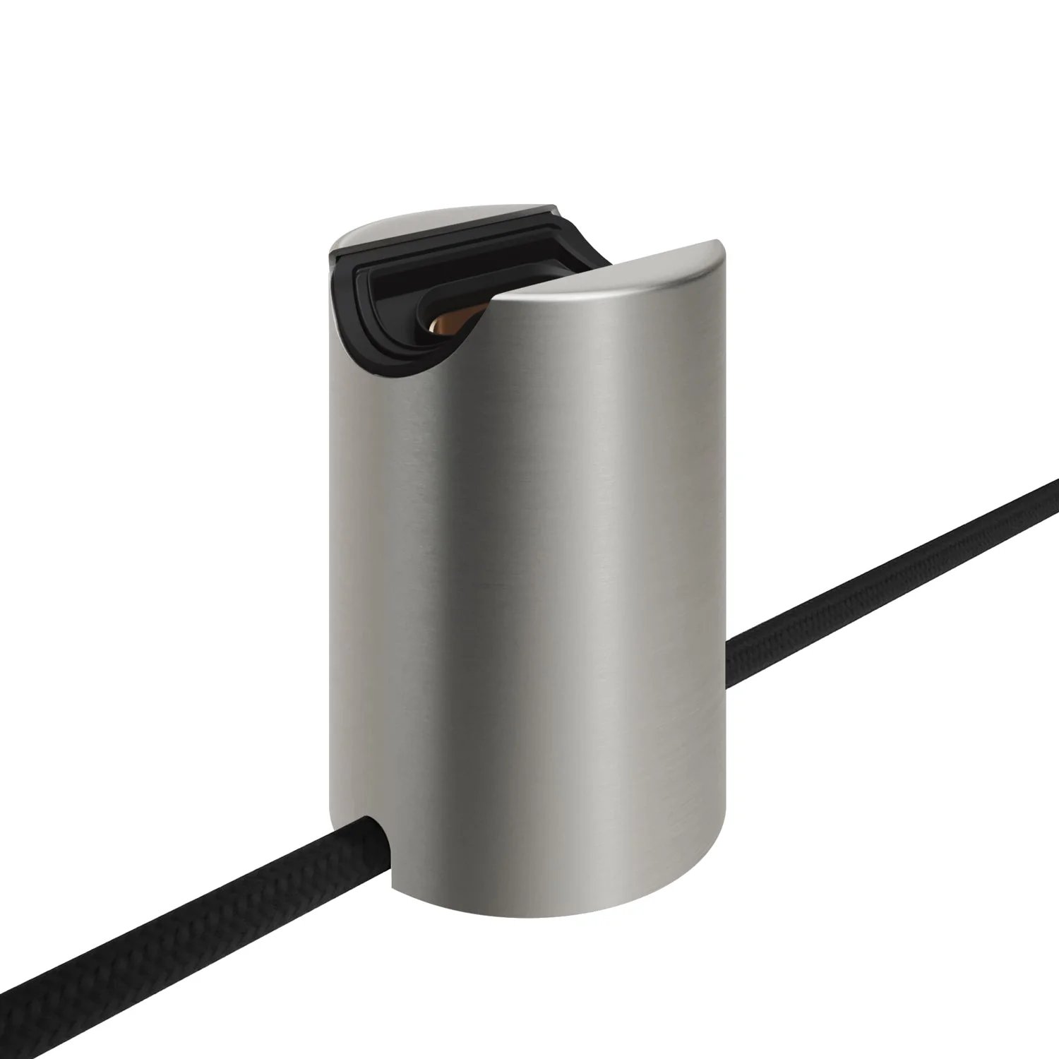 Portalampada S14d Spostaluce in metallo da parete o soffitto - Titanio satinato