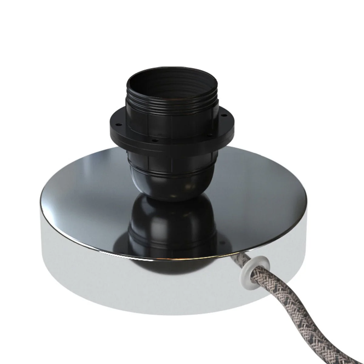 Posaluce for lampshade - Table lamp in metal - Chrome