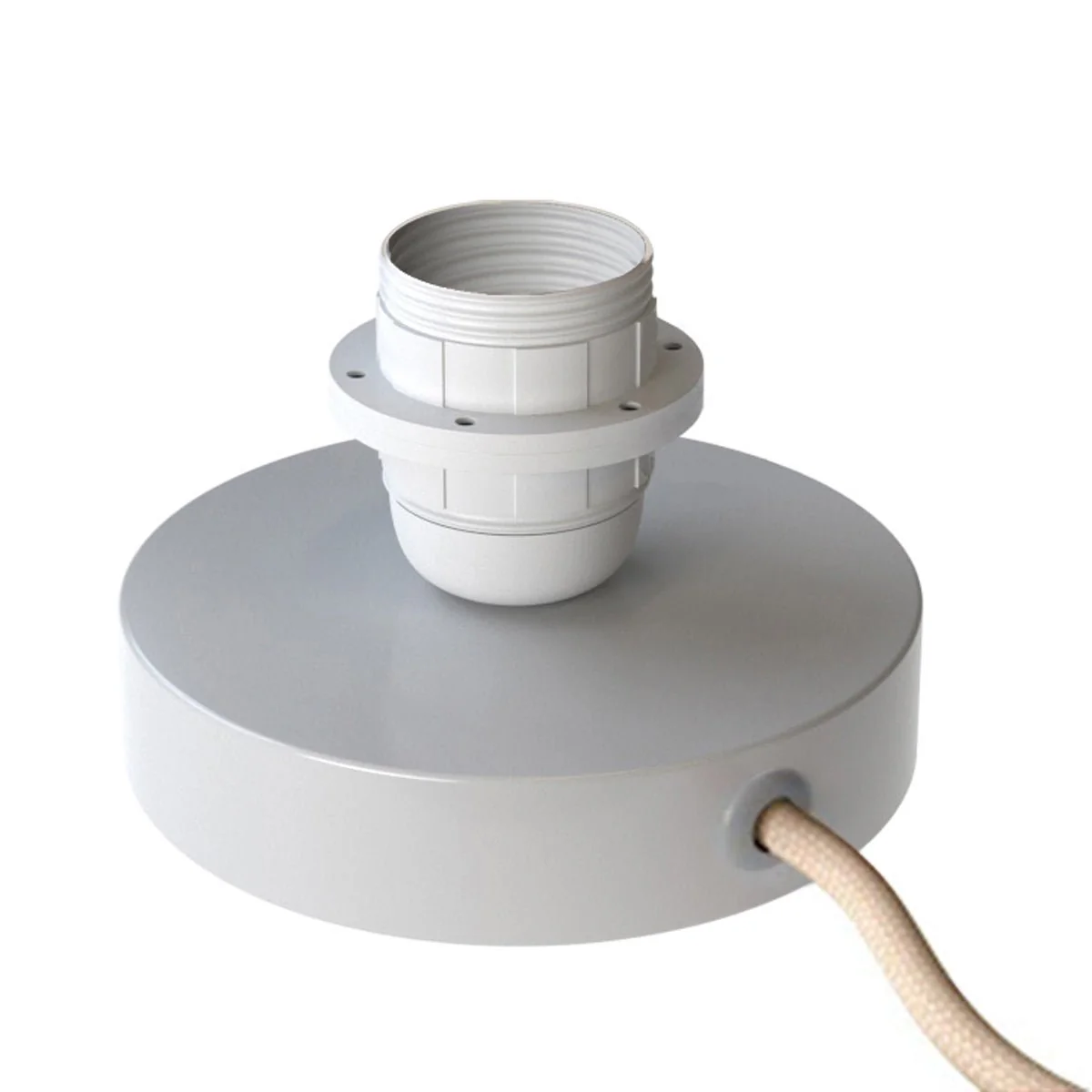 Posaluce for lampshade - Table lamp in metal - White