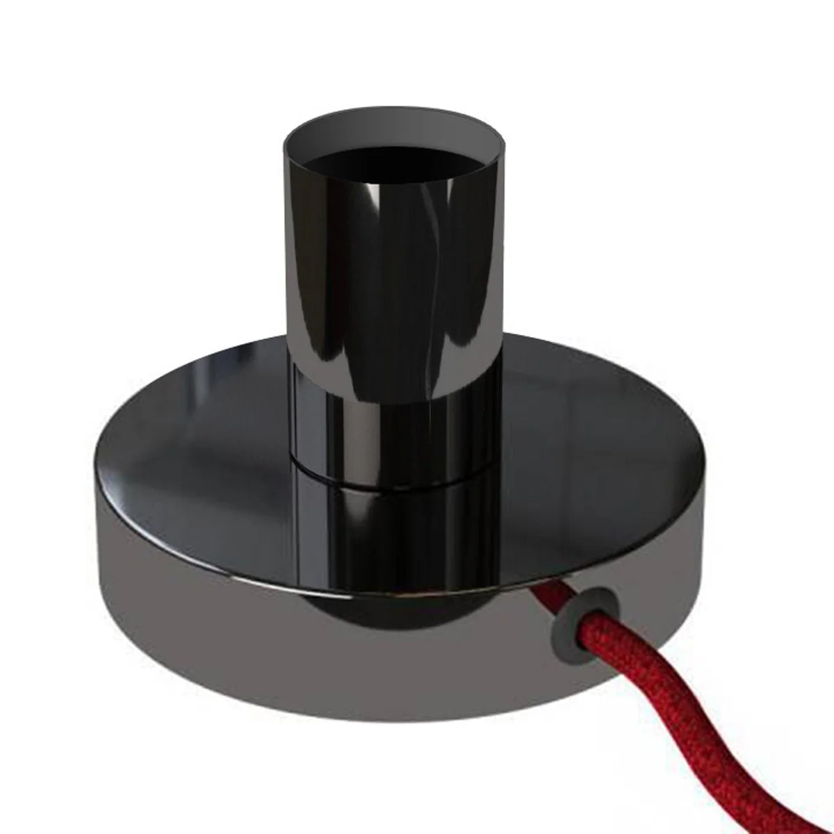 Posaluce - Lampada da tavolo in metallo e spina UK - Nero perla