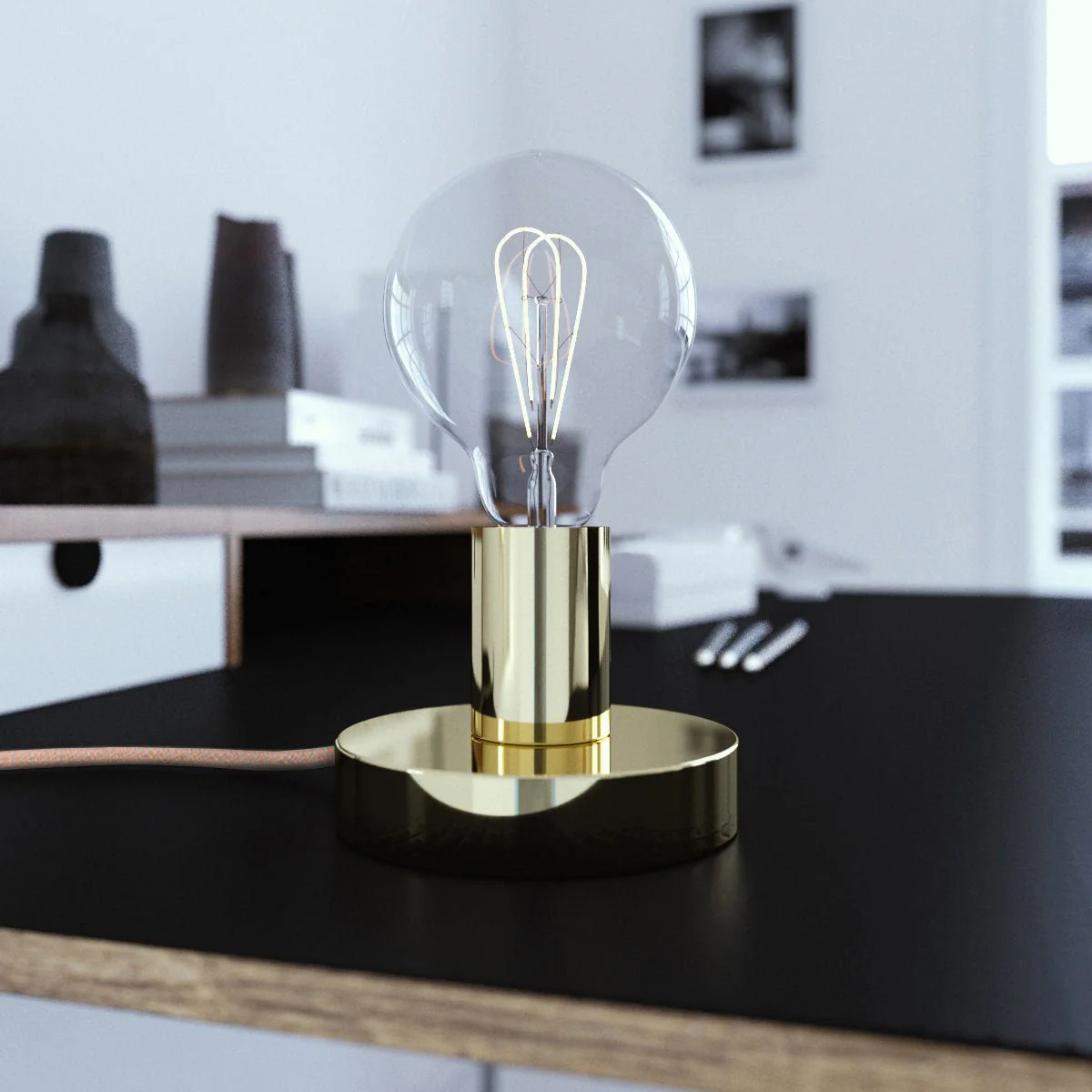 Posaluce - Table lamp in metal - Brass - Image 2