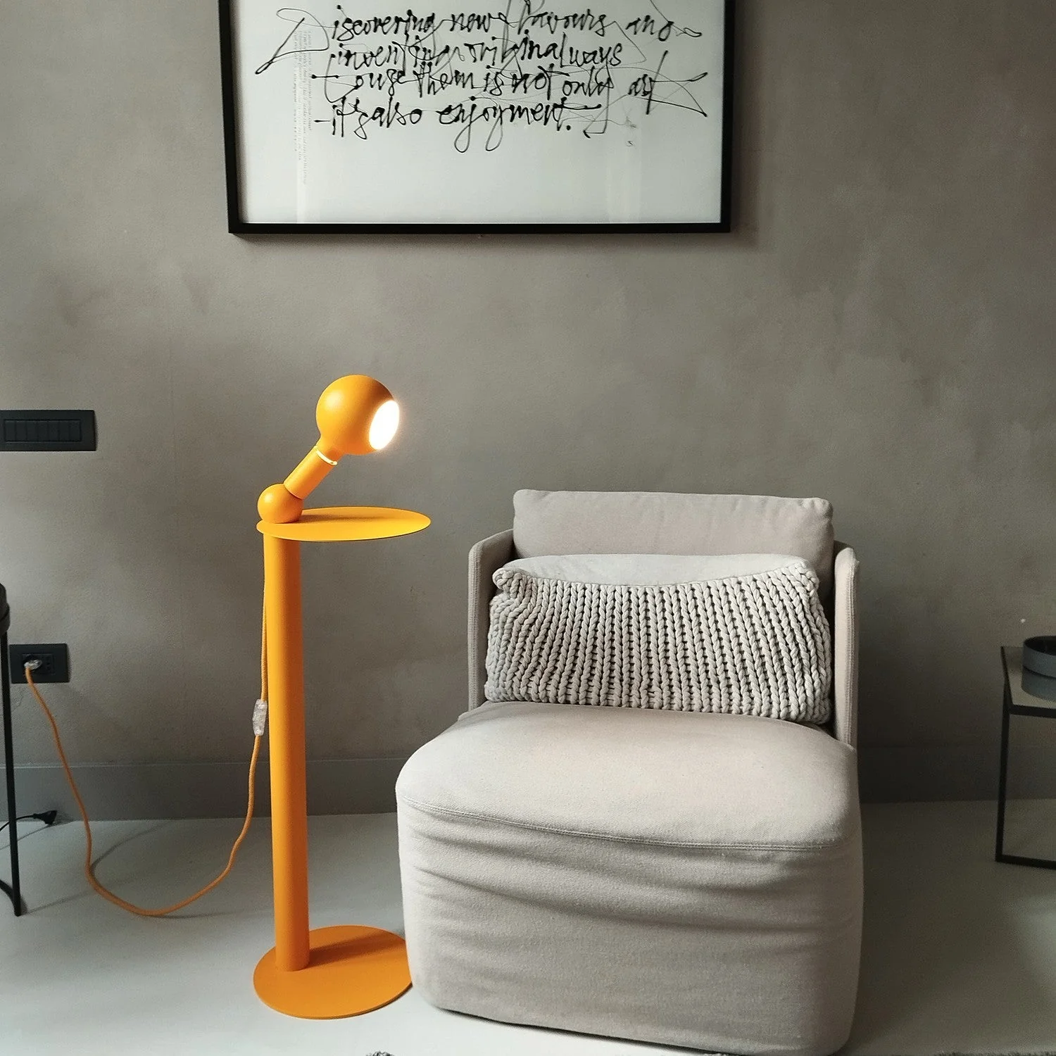 Rocco - Lampada da terra con lampadina Camo - Giallo - Image 3