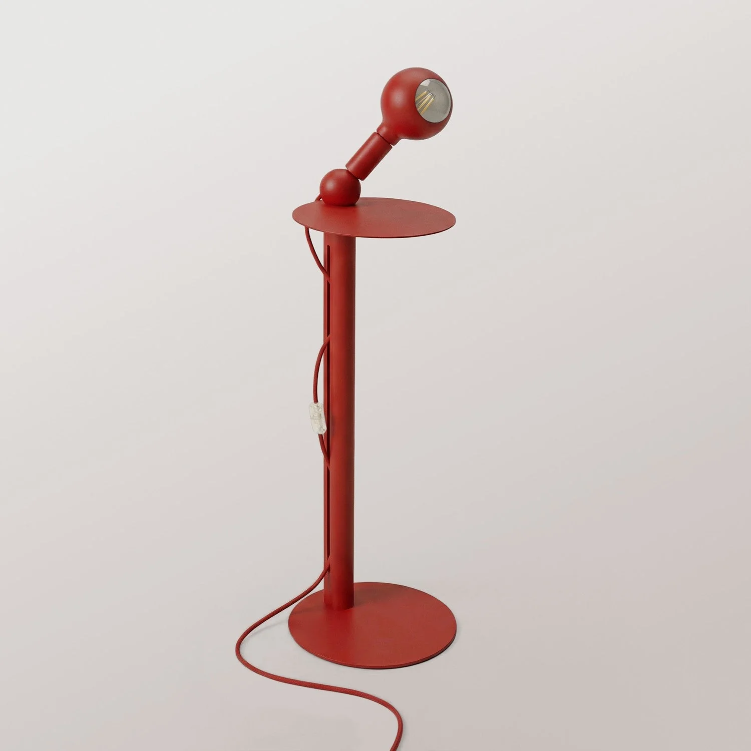 Rocco - Lampada da terra con lampadina Camo - Rosso - Image 4