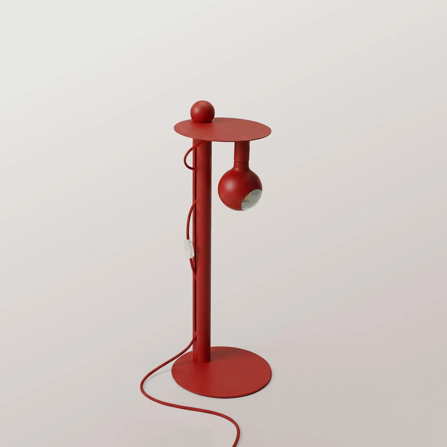 Rocco - Lampada da terra con lampadina Camo - Rosso - Image 6