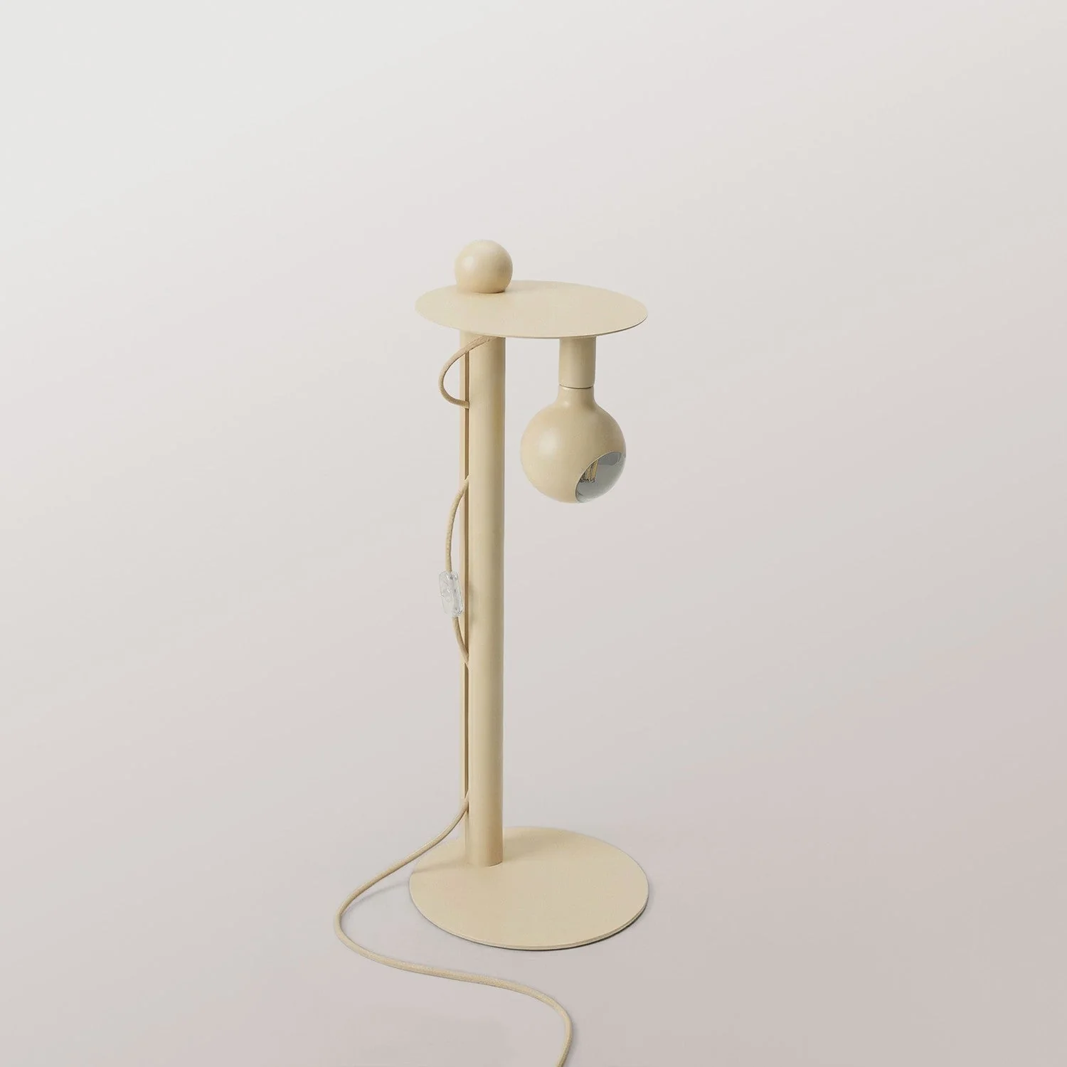 Rocco - Lampada da terra con spina UK e lampadina Camo - Panna - Image 6