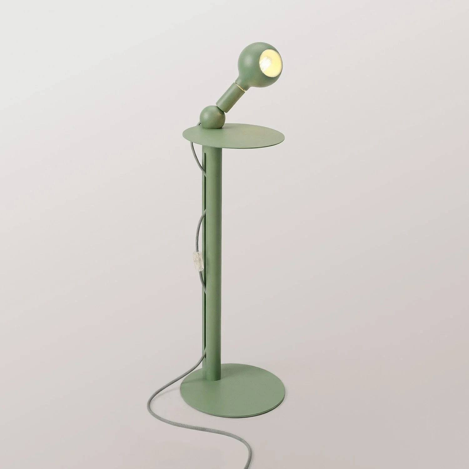 Rocco - Lampada da terra con spina UK e lampadina Camo - Verde