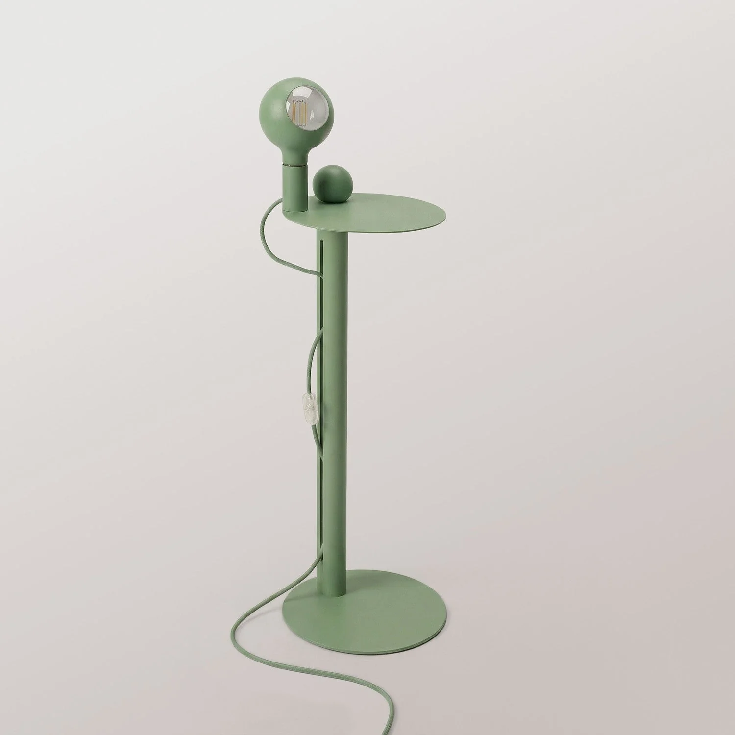 Rocco - Lampada da terra con spina UK e lampadina Camo - Verde - Image 5