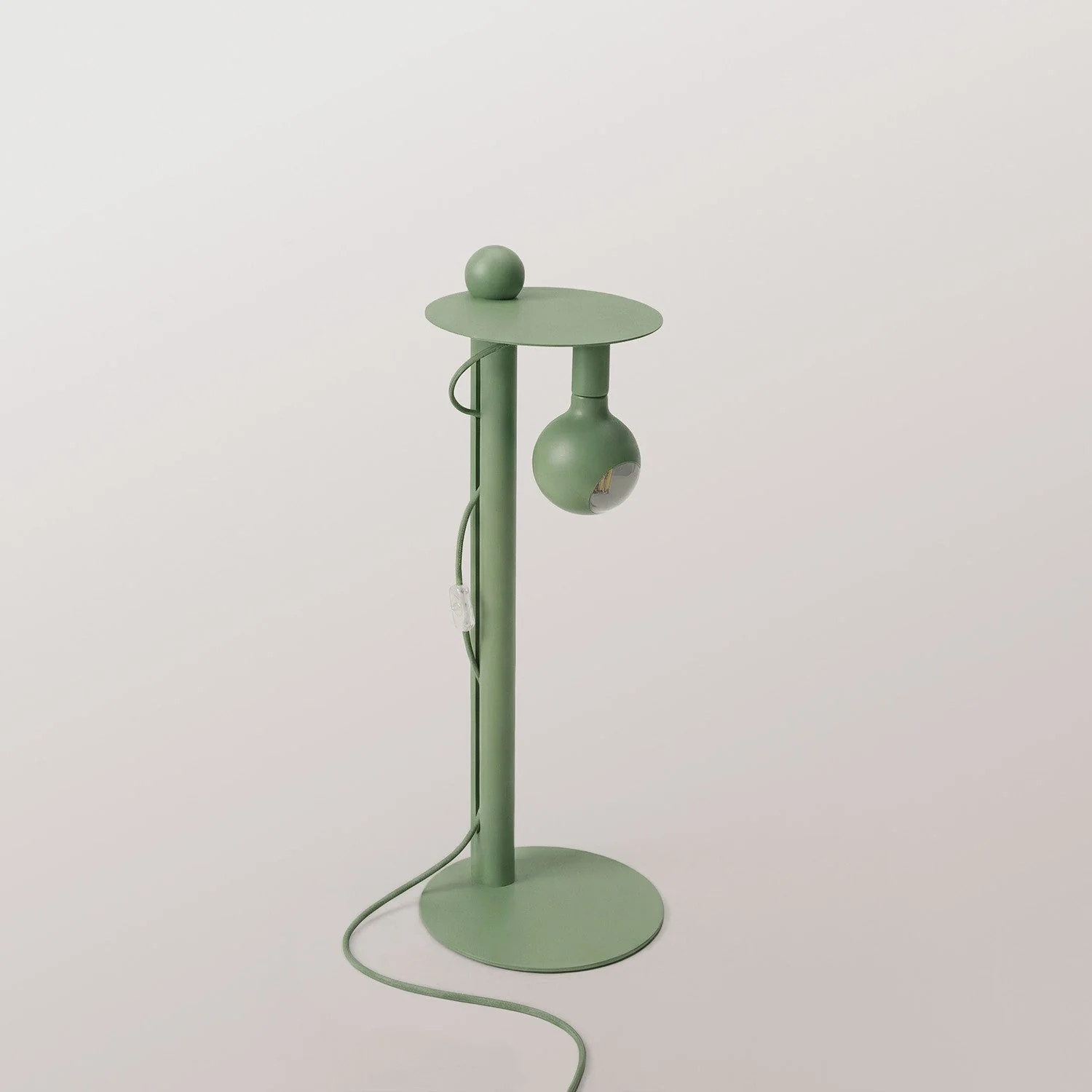 Rocco - Lampada da terra con spina UK e lampadina Camo - Verde - Image 6