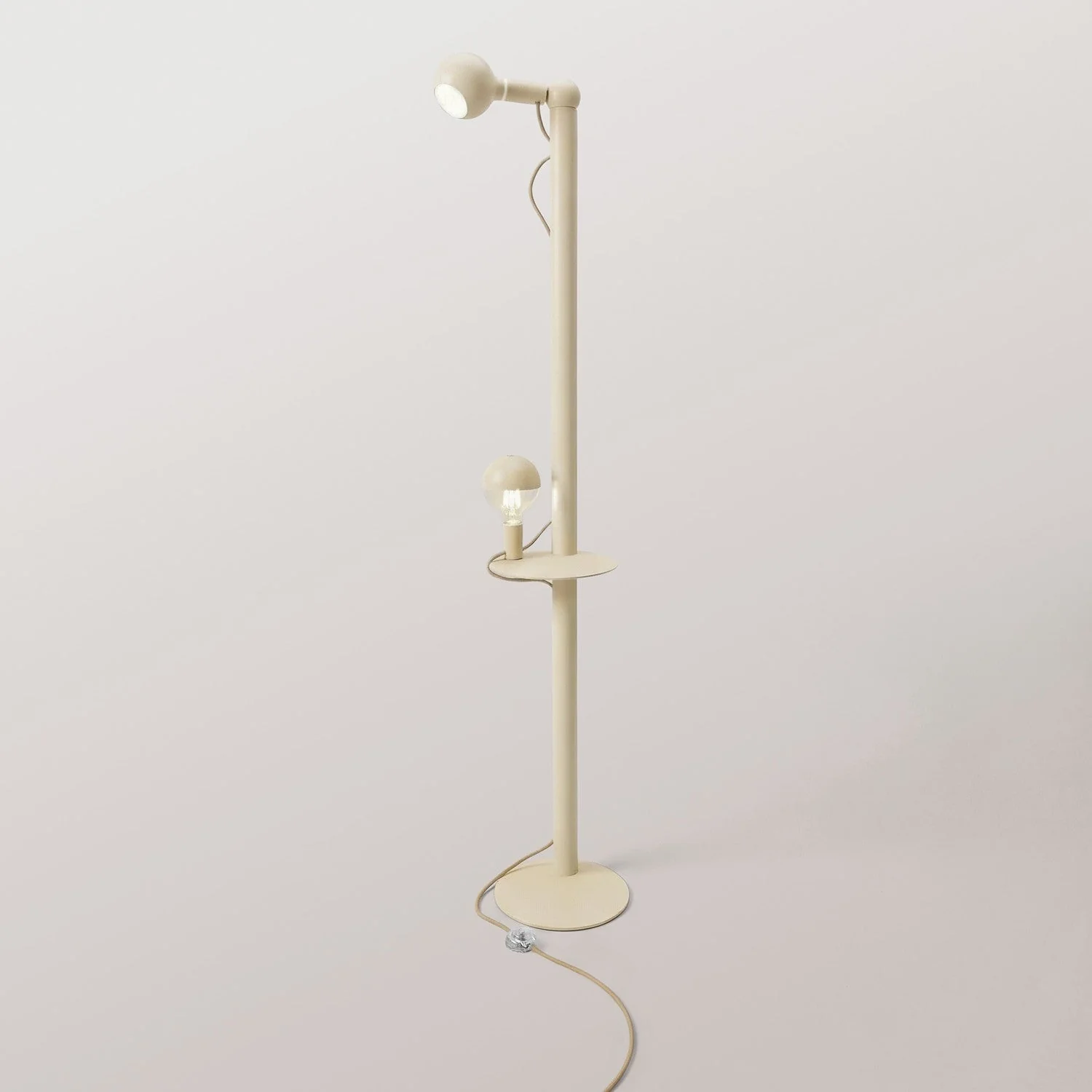 Rocco XXL - Lampada da terra con lampadina Maria e Camo - Panna