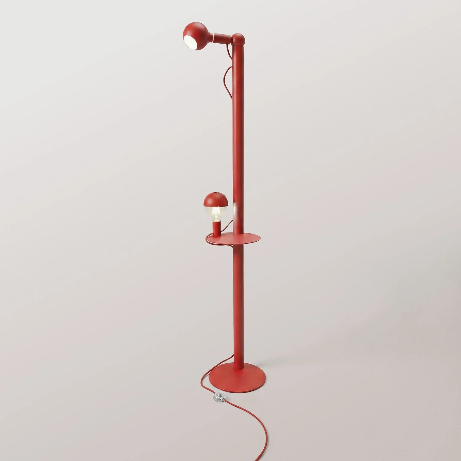 Rocco XXL - Lampada da terra con spina UK e lampadina Maria e Camo - Rosso