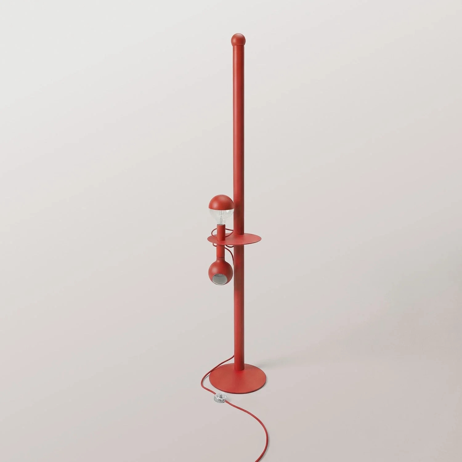 Rocco XXL - Lampada da terra con spina UK e lampadina Maria e Camo - Rosso - Image 6