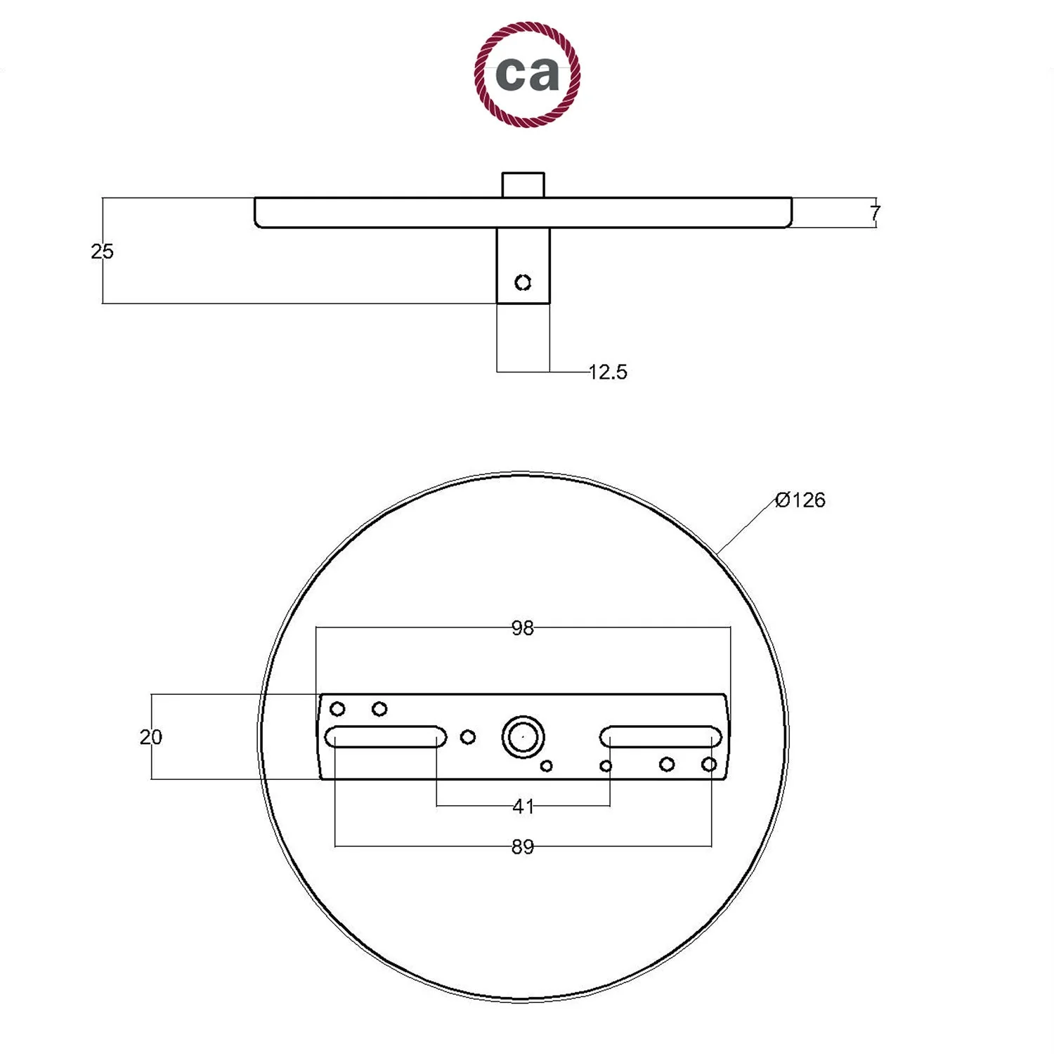 Rosone da incasso rasomuro a 1 foro centrale - Bianco opaco - Image 5
