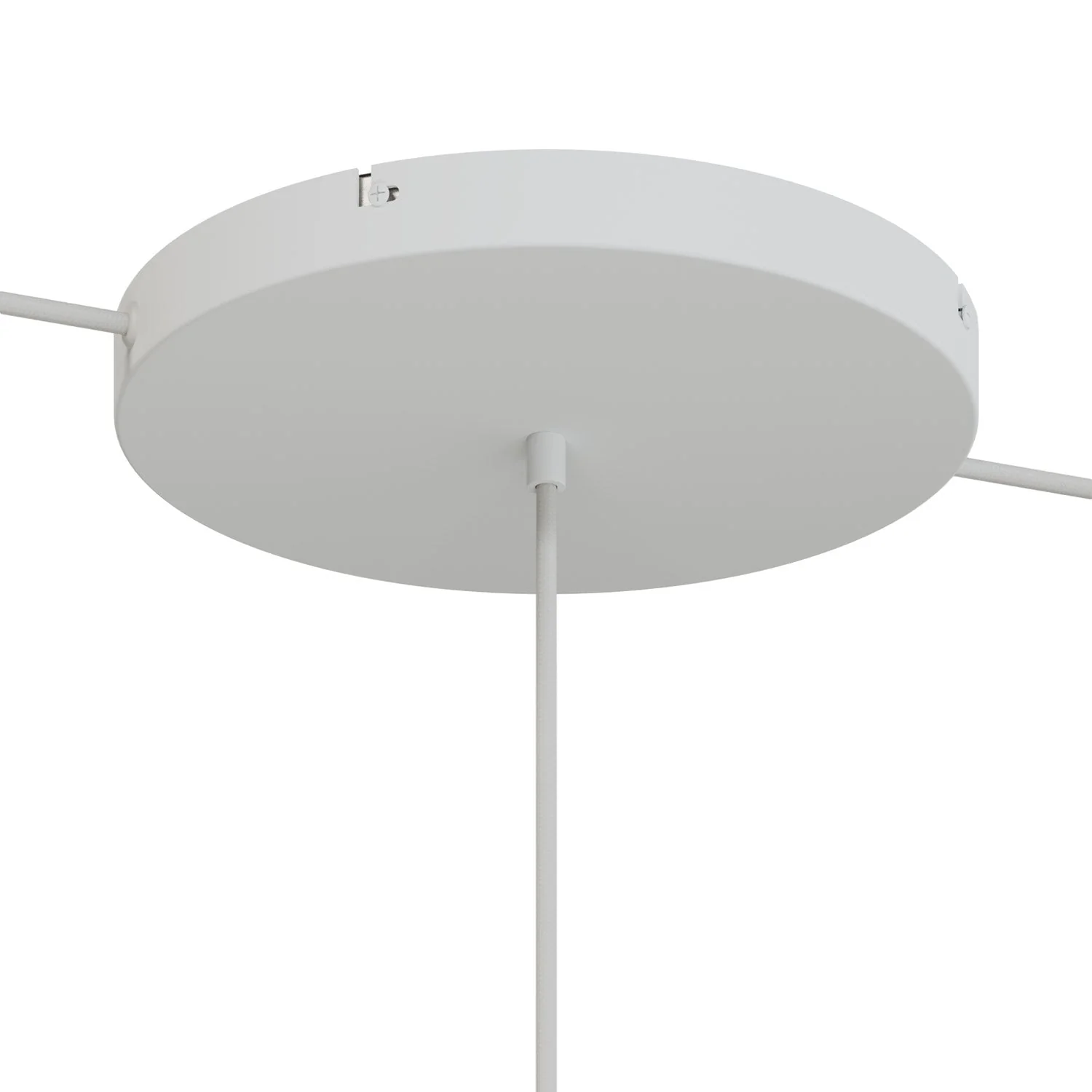 Rosone rotondo in alluminio Ø 30 cm con staffa e cavo di messa a terra, con 1 foro centrale - Bianco Opaco - Image 11