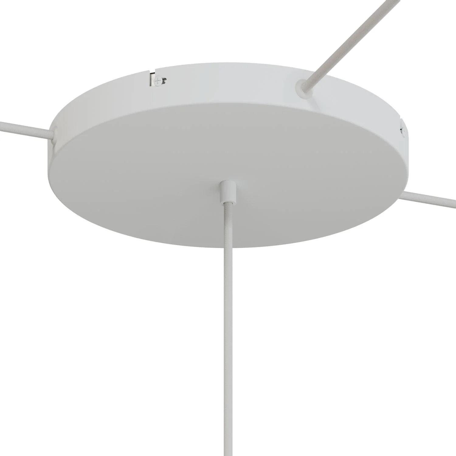 Rosone rotondo in alluminio Ø 30 cm con staffa e cavo di messa a terra, con 1 foro centrale - Bianco Opaco - Image 16