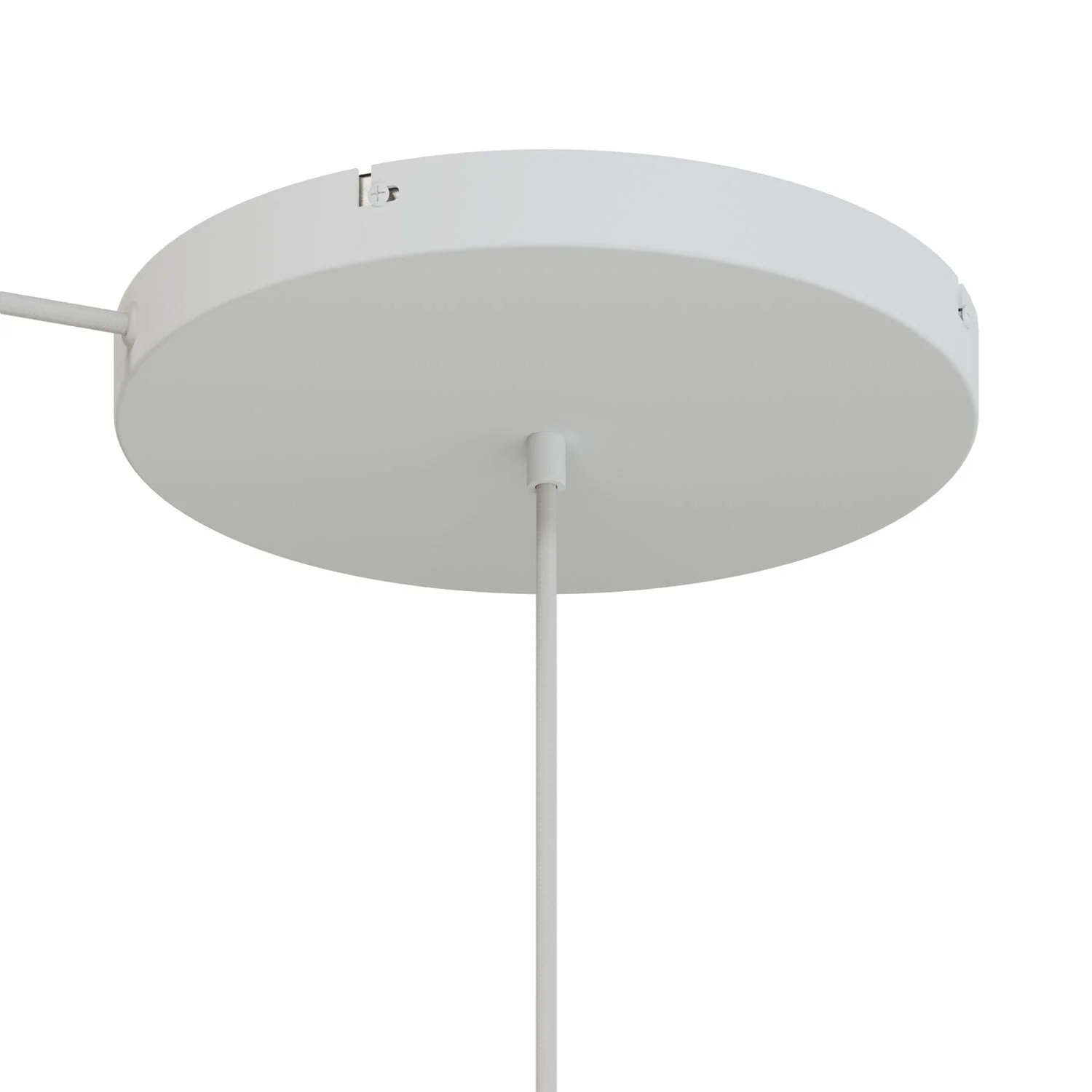 Rosone rotondo in alluminio Ø 30 cm con staffa e cavo di messa a terra, con 1 foro centrale - Bianco Opaco - Image 6
