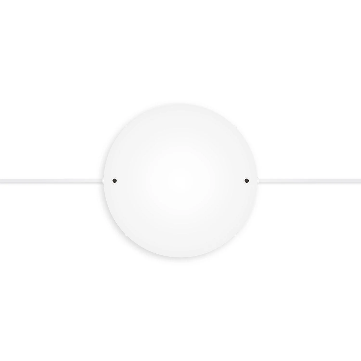 Rosone rotondo in alluminio Ø 30 cm con staffa e cavo di messa a terra, con 2 fori frontali - Bianco Opaco - Image 12