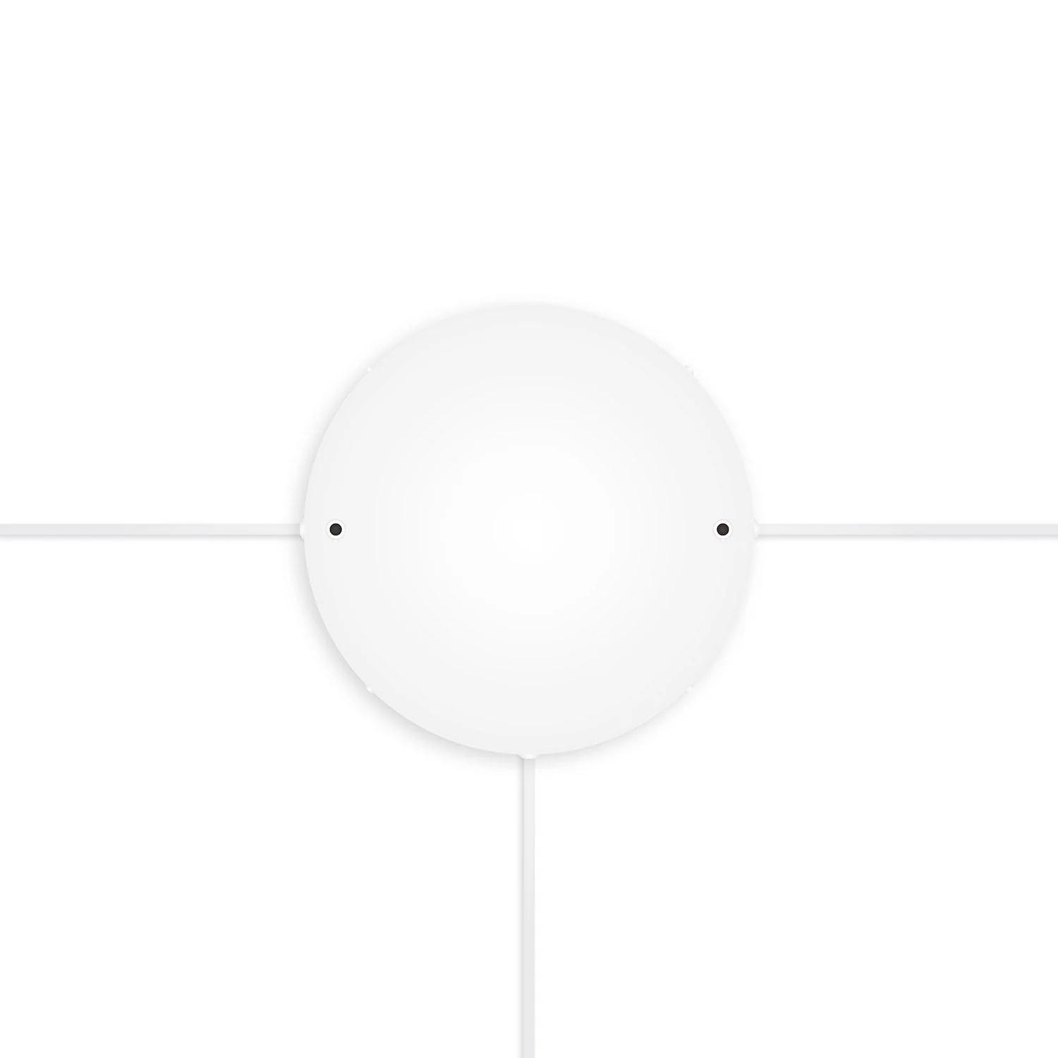 Rosone rotondo in alluminio Ø 30 cm con staffa e cavo di messa a terra, con 2 fori frontali - Bianco Opaco - Image 17
