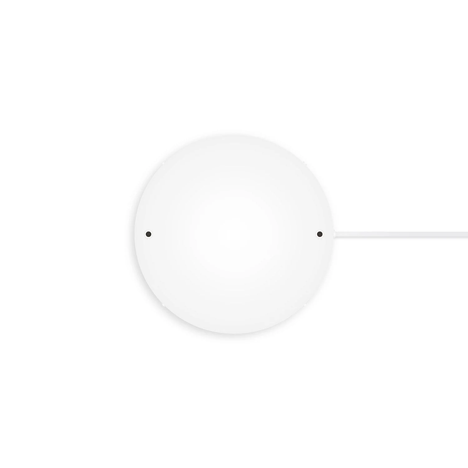 Rosone rotondo in alluminio Ø 30 cm con staffa e cavo di messa a terra, con 2 fori frontali - Bianco Opaco - Image 7