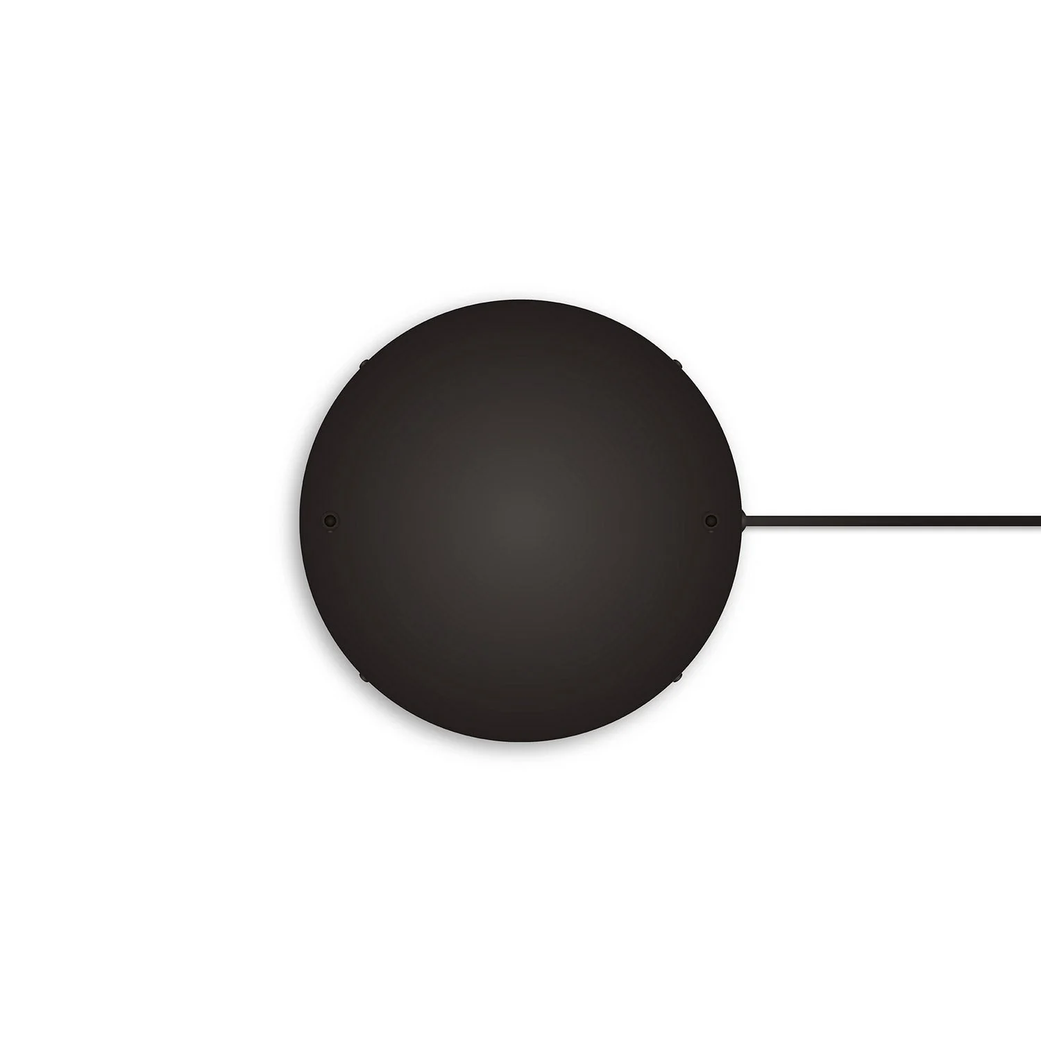 Rosone rotondo in alluminio Ø 30 cm con staffa e cavo di messa a terra, con 2 fori frontali - Nero - Image 7