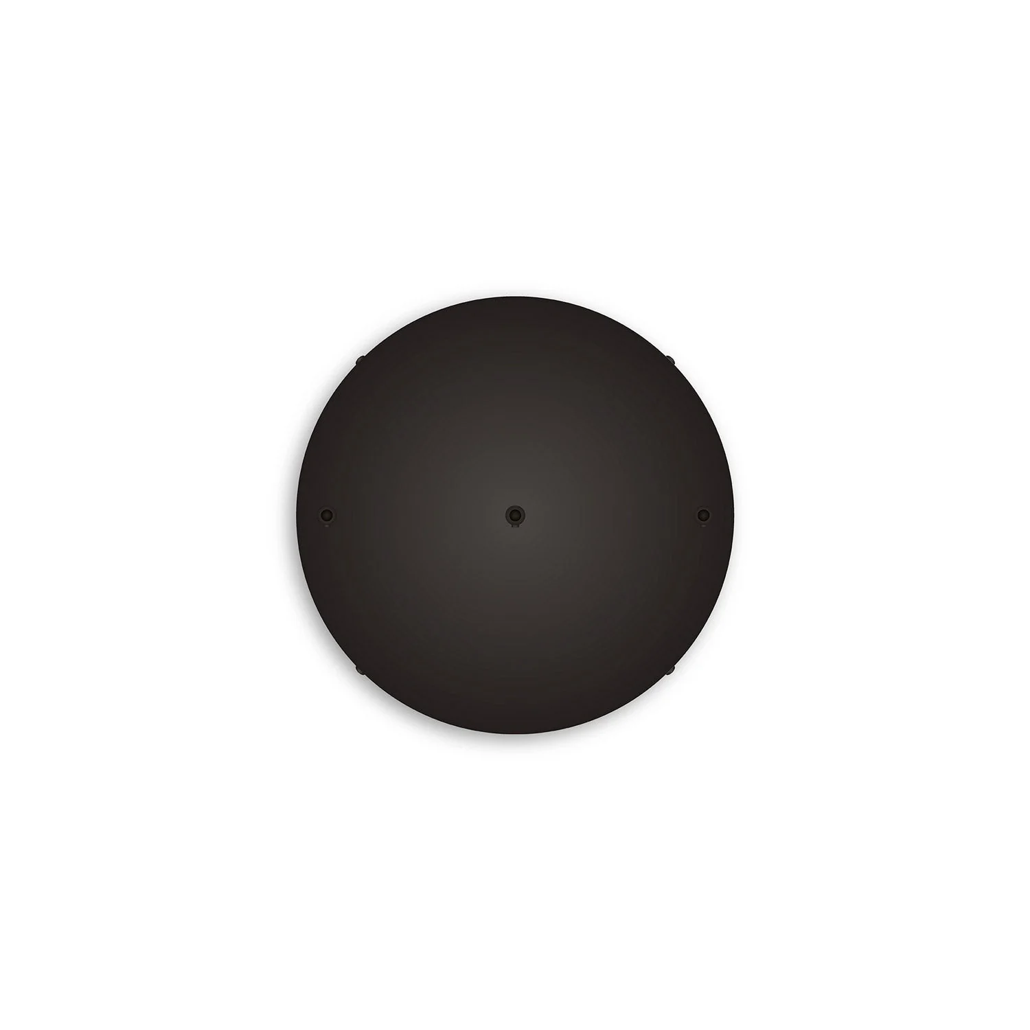 Rosone rotondo in alluminio Ø 30 cm con staffa e cavo di messa a terra, con 3 fori frontali - Nero - Image 2