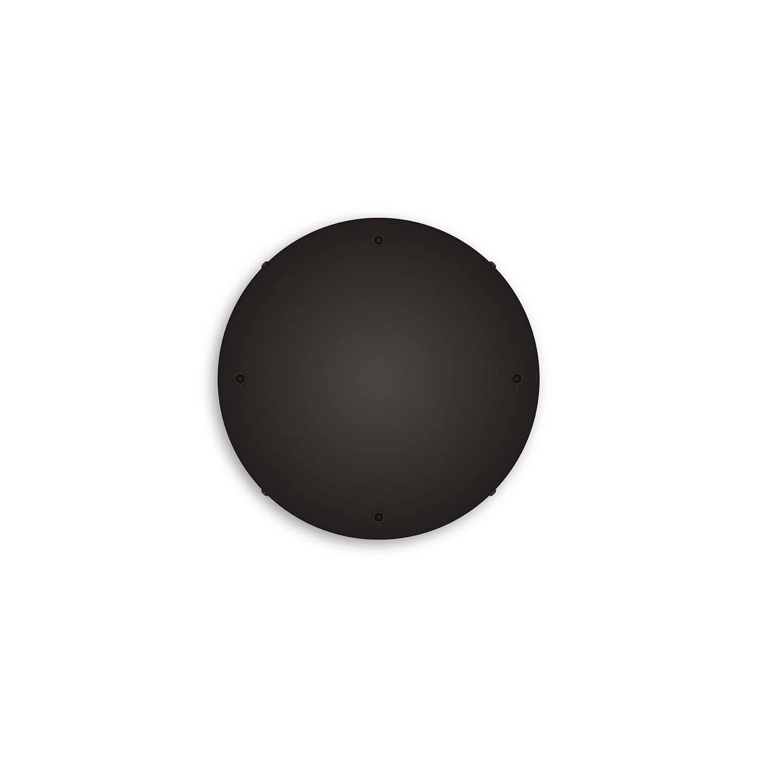Rosone rotondo in alluminio Ø 30 cm con staffa e cavo di messa a terra, con 4 fori frontali - Nero - Image 2