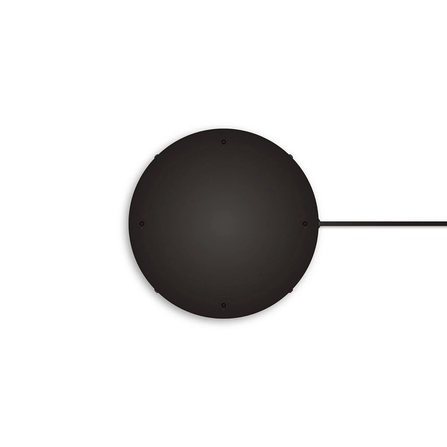 Rosone rotondo in alluminio Ø 30 cm con staffa e cavo di messa a terra, con 4 fori frontali - Nero - Image 7