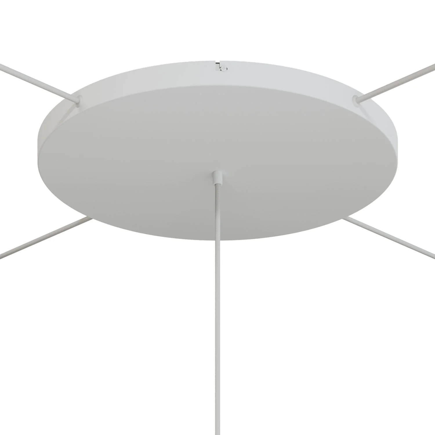 Rosone rotondo in alluminio Ø 50 cm con staffa e cavo di messa a terra, con 1 foro frontale - Bianco Opaco - Image 21
