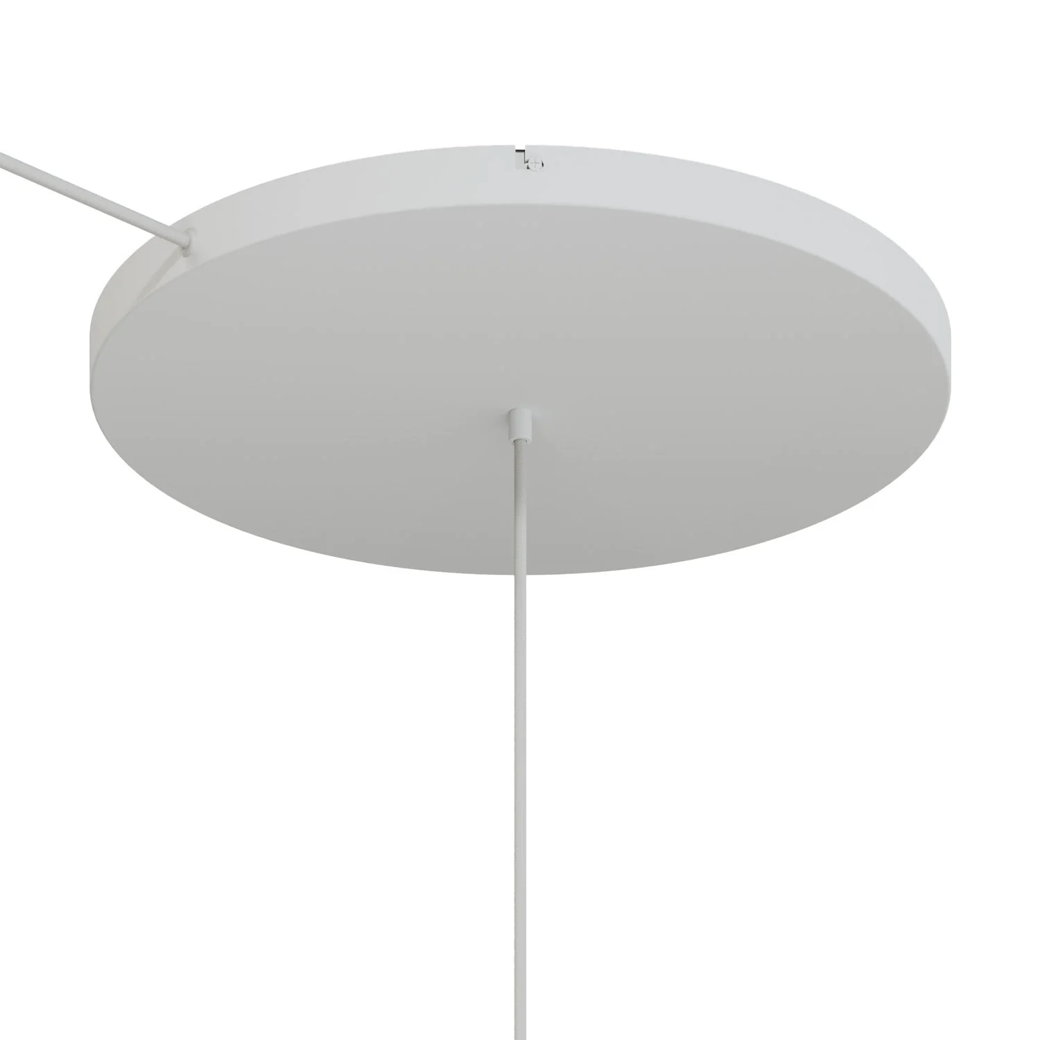 Rosone rotondo in alluminio Ø 50 cm con staffa e cavo di messa a terra, con 1 foro frontale - Bianco Opaco - Image 6