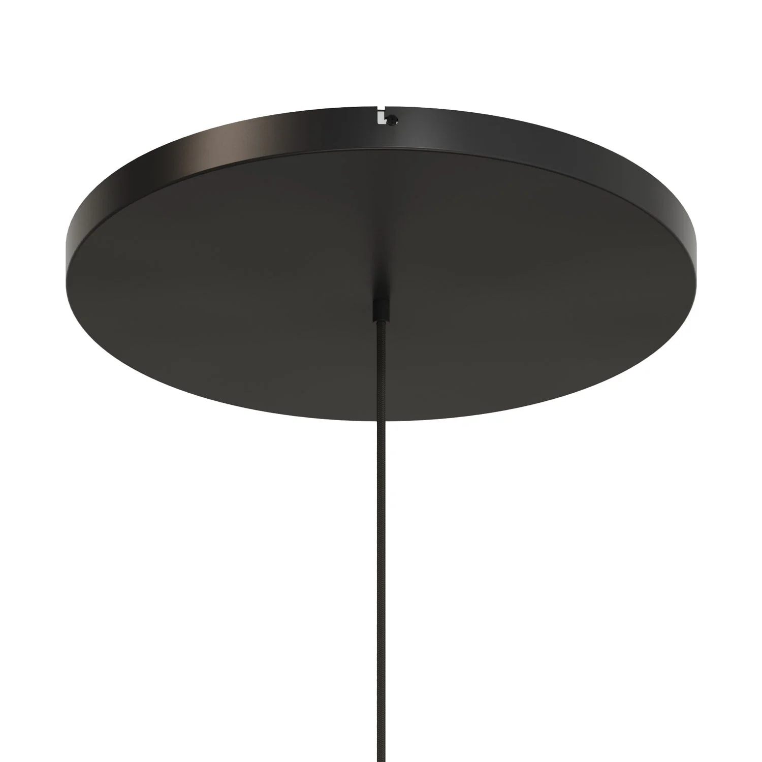 Rosone rotondo in alluminio Ø 50 cm con staffa e cavo di messa a terra, con 1 foro frontale - Nero