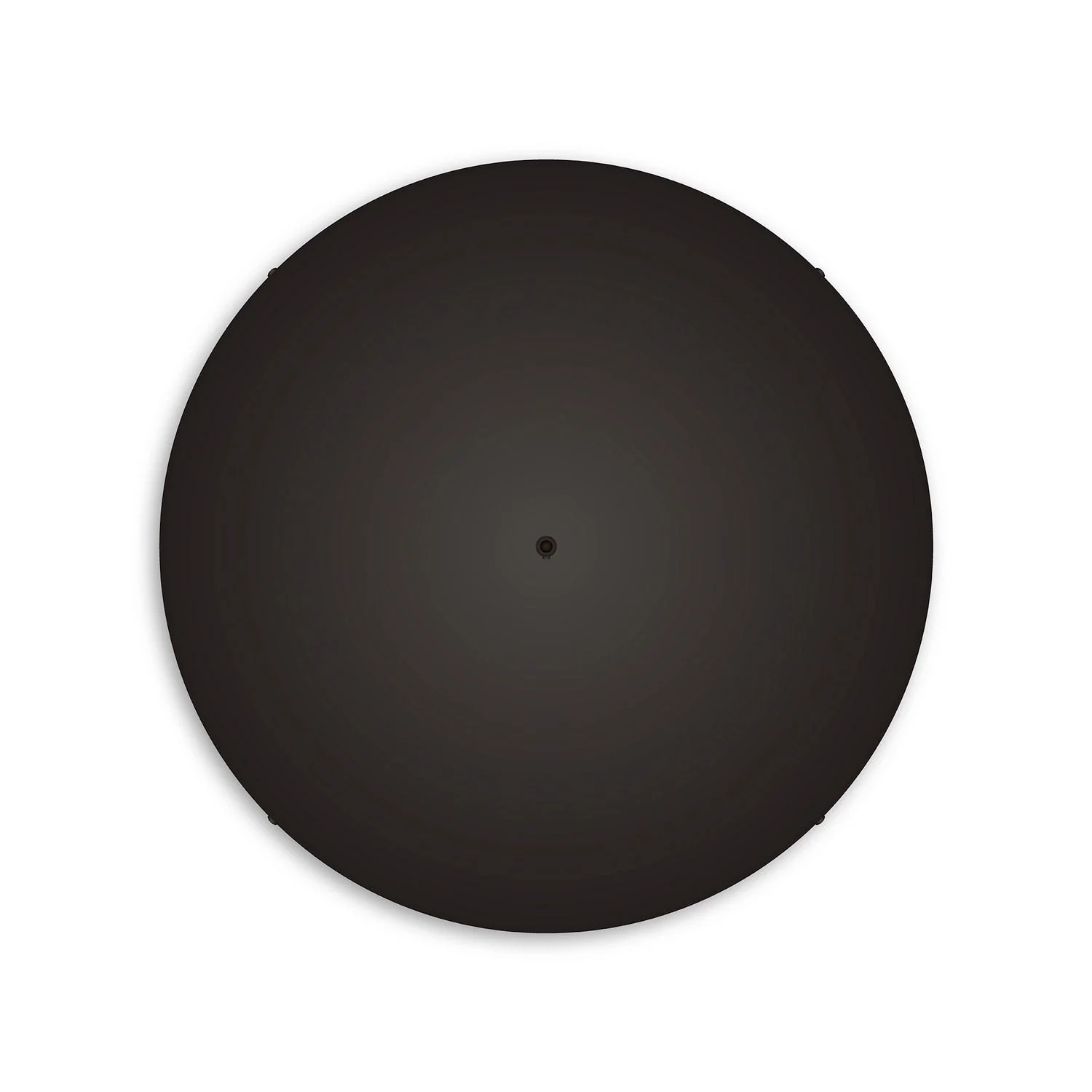 Rosone rotondo in alluminio Ø 50 cm con staffa e cavo di messa a terra, con 1 foro frontale - Nero - Image 2