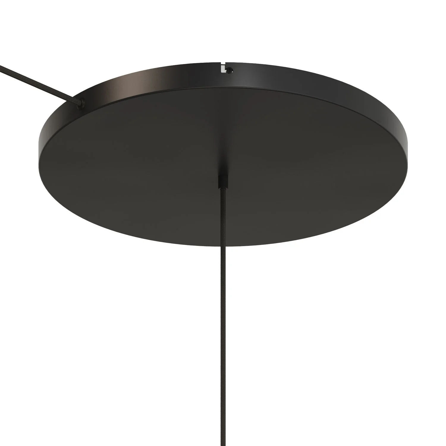 Rosone rotondo in alluminio Ø 50 cm con staffa e cavo di messa a terra, con 1 foro frontale - Nero - Image 6