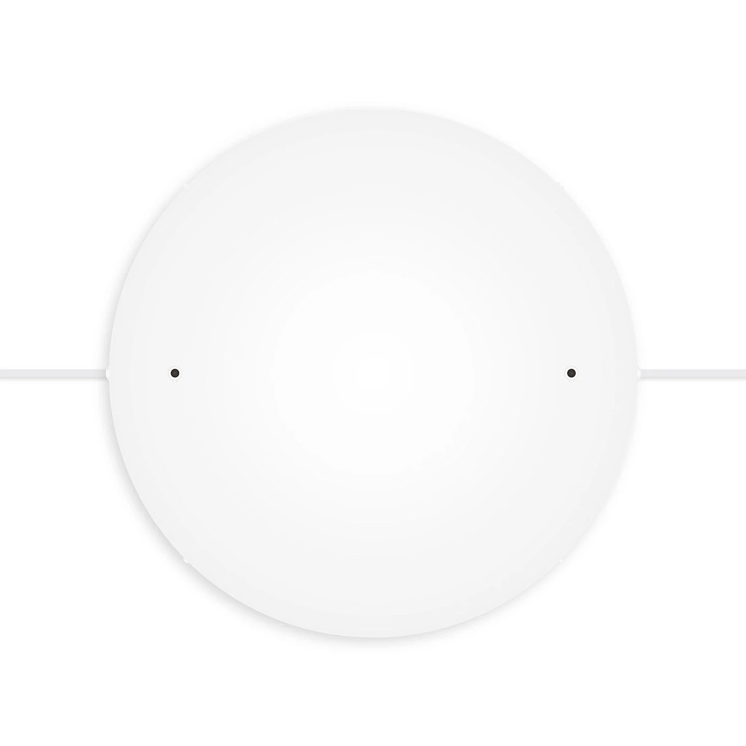 Rosone rotondo in alluminio Ø 50 cm con staffa e cavo di messa a terra, con 2 fori frontali - Bianco Opaco - Image 12