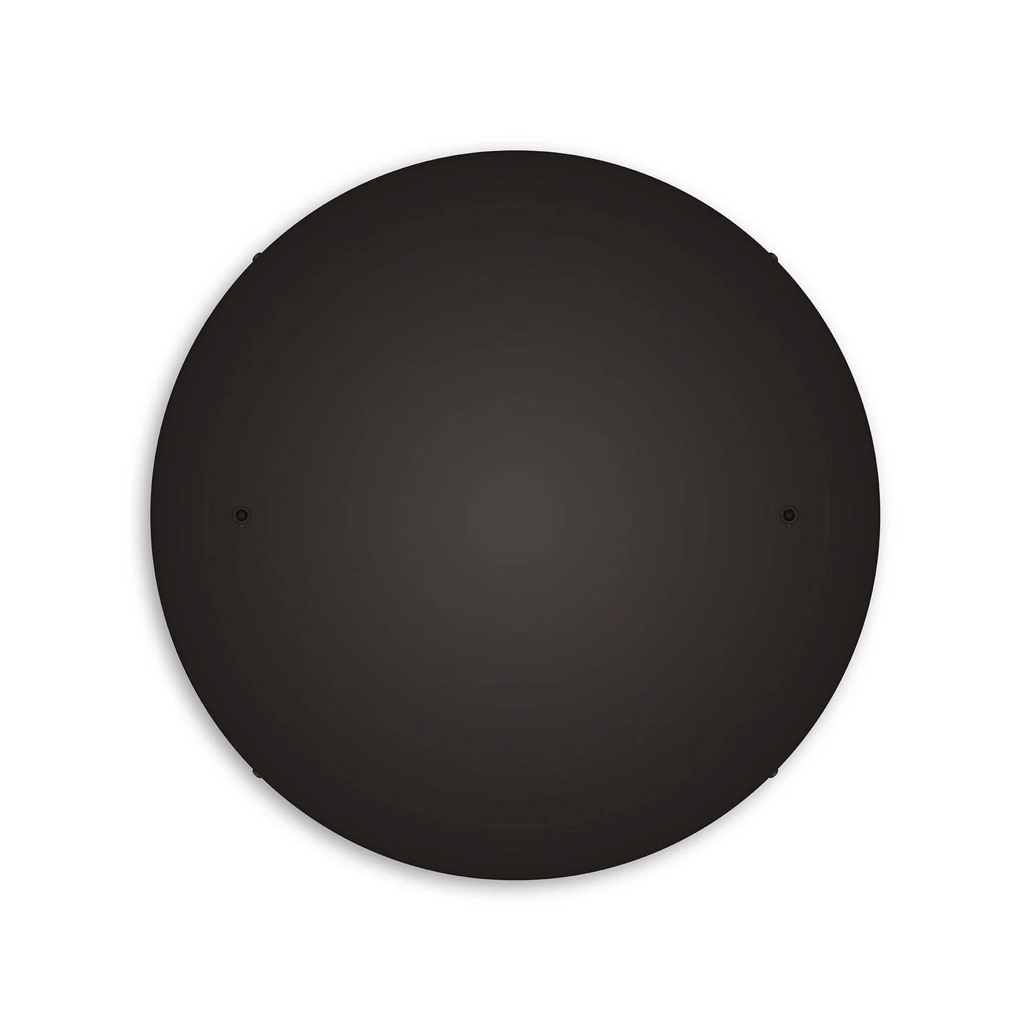 Rosone rotondo in alluminio Ø 50 cm con staffa e cavo di messa a terra, con 2 fori frontali - Nero - Image 2