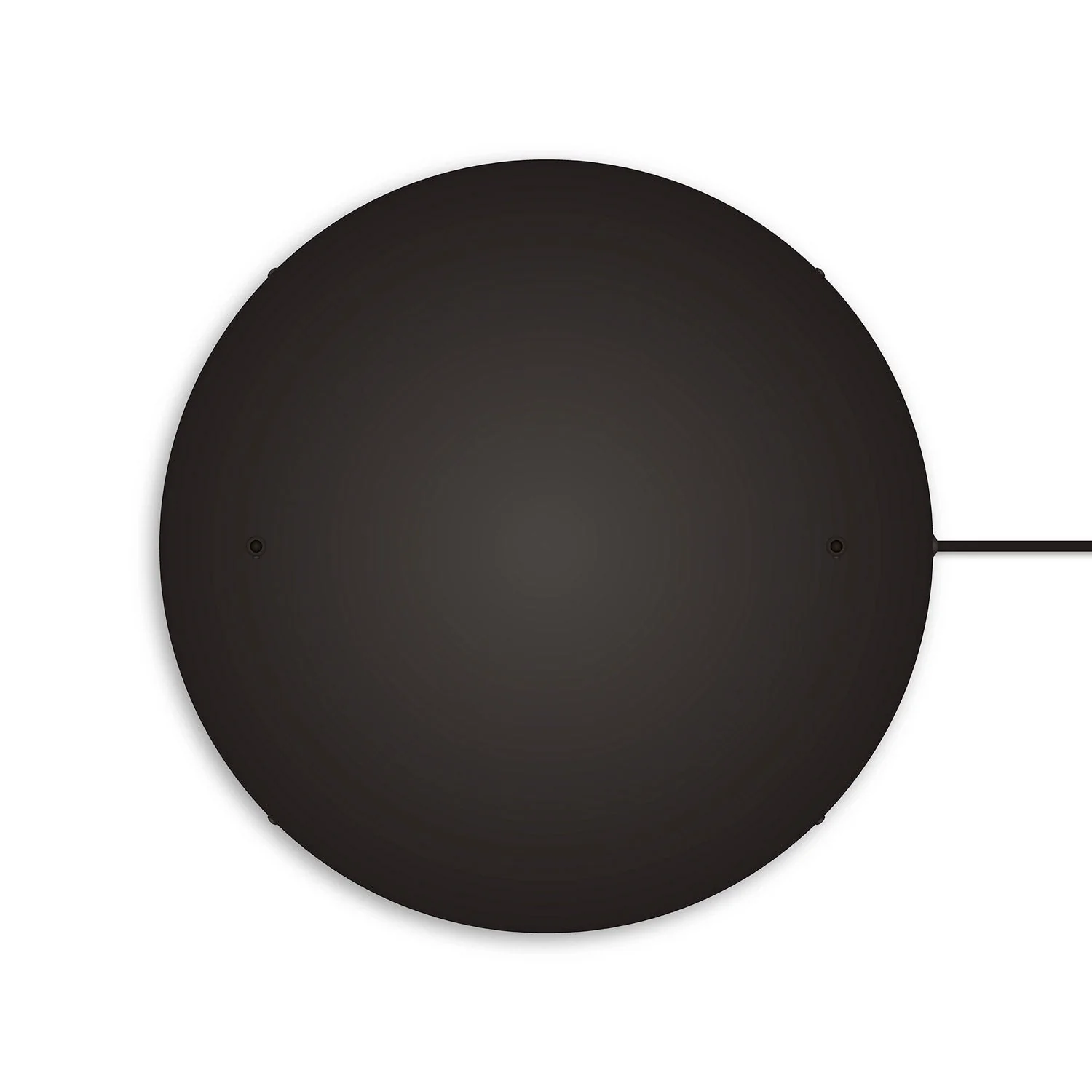 Rosone rotondo in alluminio Ø 50 cm con staffa e cavo di messa a terra, con 2 fori frontali - Nero - Image 7