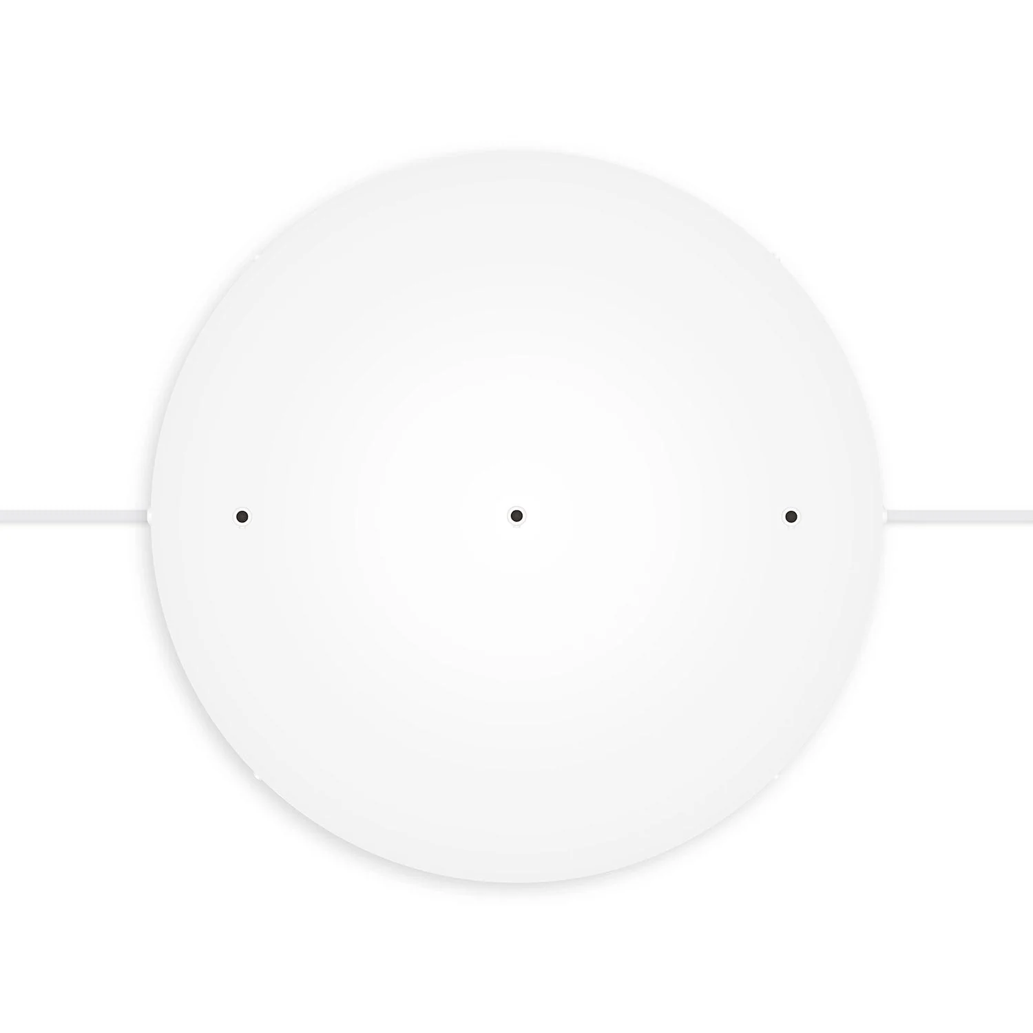 Rosone rotondo in alluminio Ø 50 cm con staffa e cavo di messa a terra, con 3 fori in linea frontali -  Bianco Opaco - Image 12