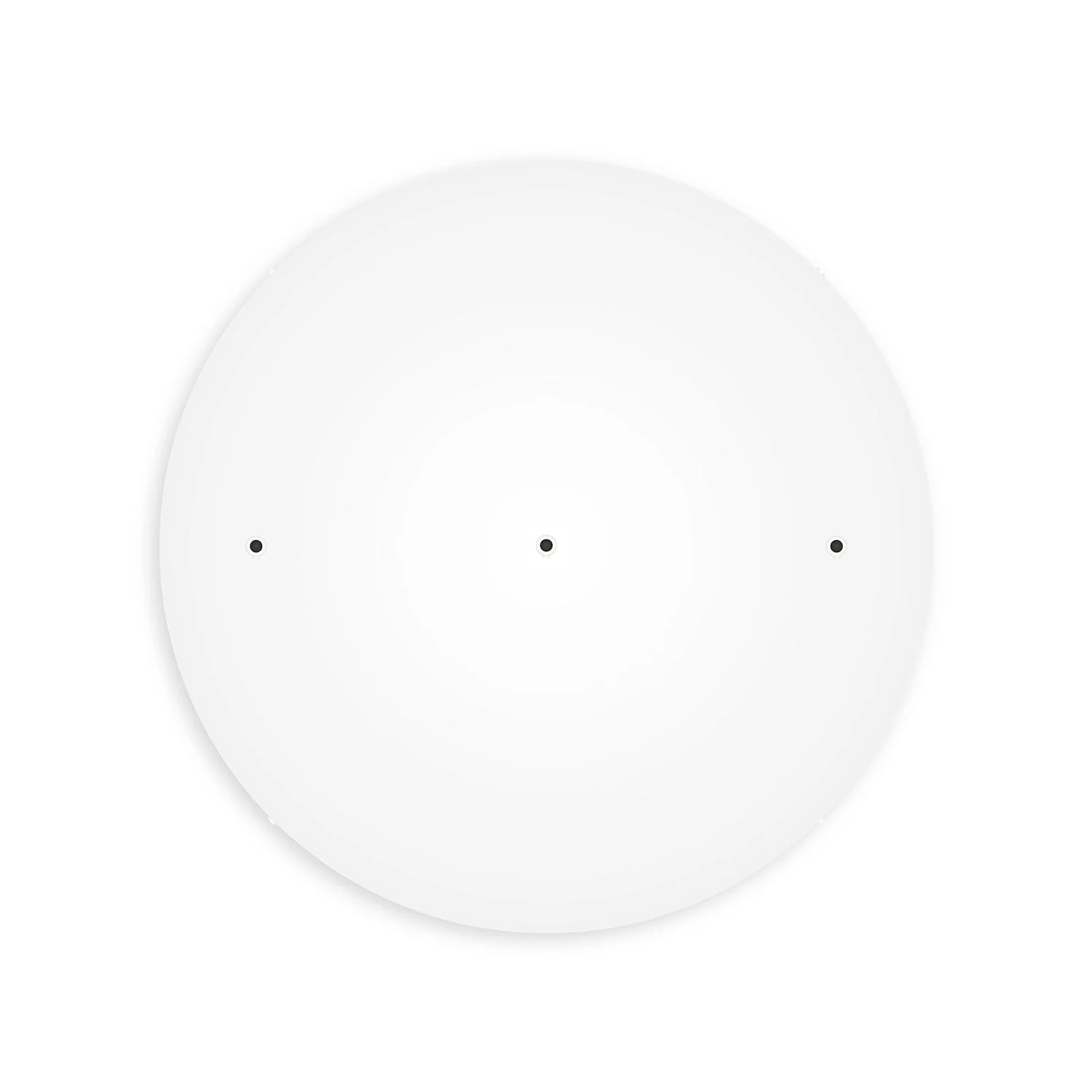 Rosone rotondo in alluminio Ø 50 cm con staffa e cavo di messa a terra, con 3 fori in linea frontali -  Bianco Opaco - Image 2