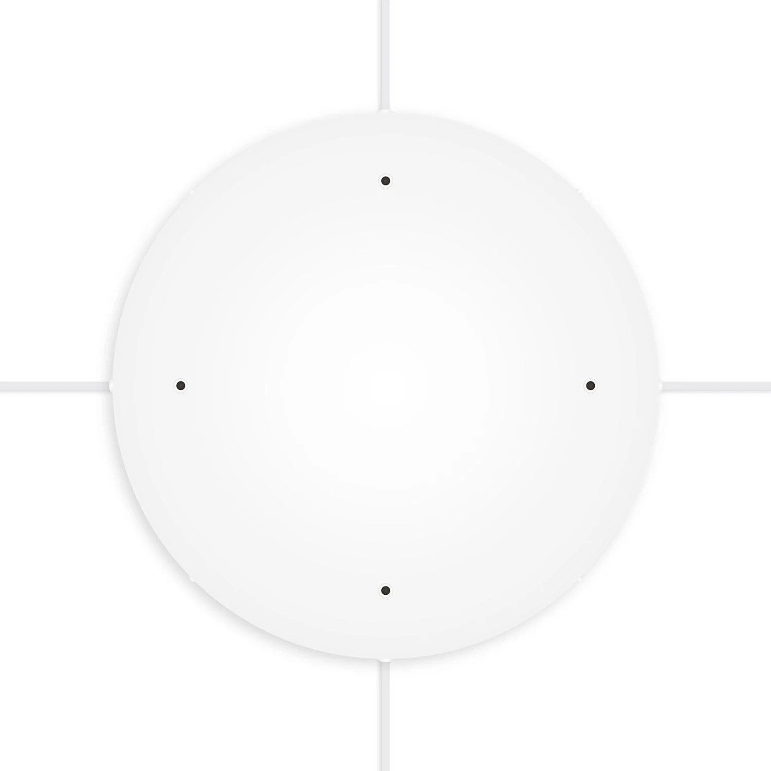 Rosone rotondo in alluminio Ø 50 cm con staffa e cavo di messa a terra, con 4 fori frontali - Bianco Opaco - Image 22