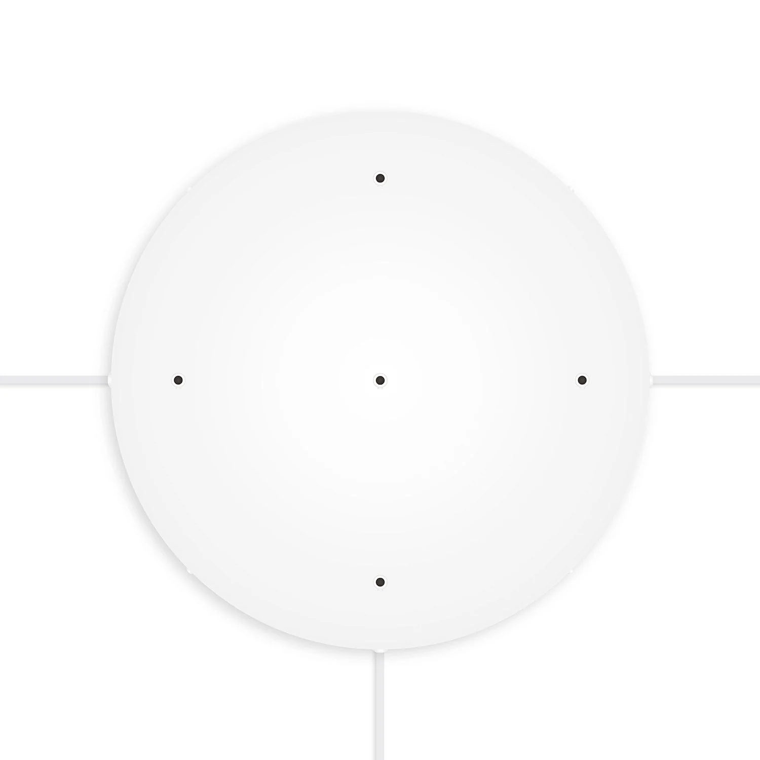 Rosone rotondo in alluminio Ø 50 cm con staffa e cavo di messa a terra, con 5 fori frontali - Bianco Opaco - Image 17