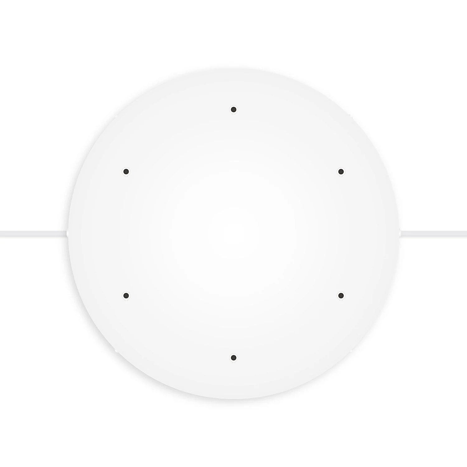 Rosone rotondo in alluminio Ø 50 cm con staffa e cavo di messa a terra, con 6 fori frontali - Bianco Opaco - Image 12