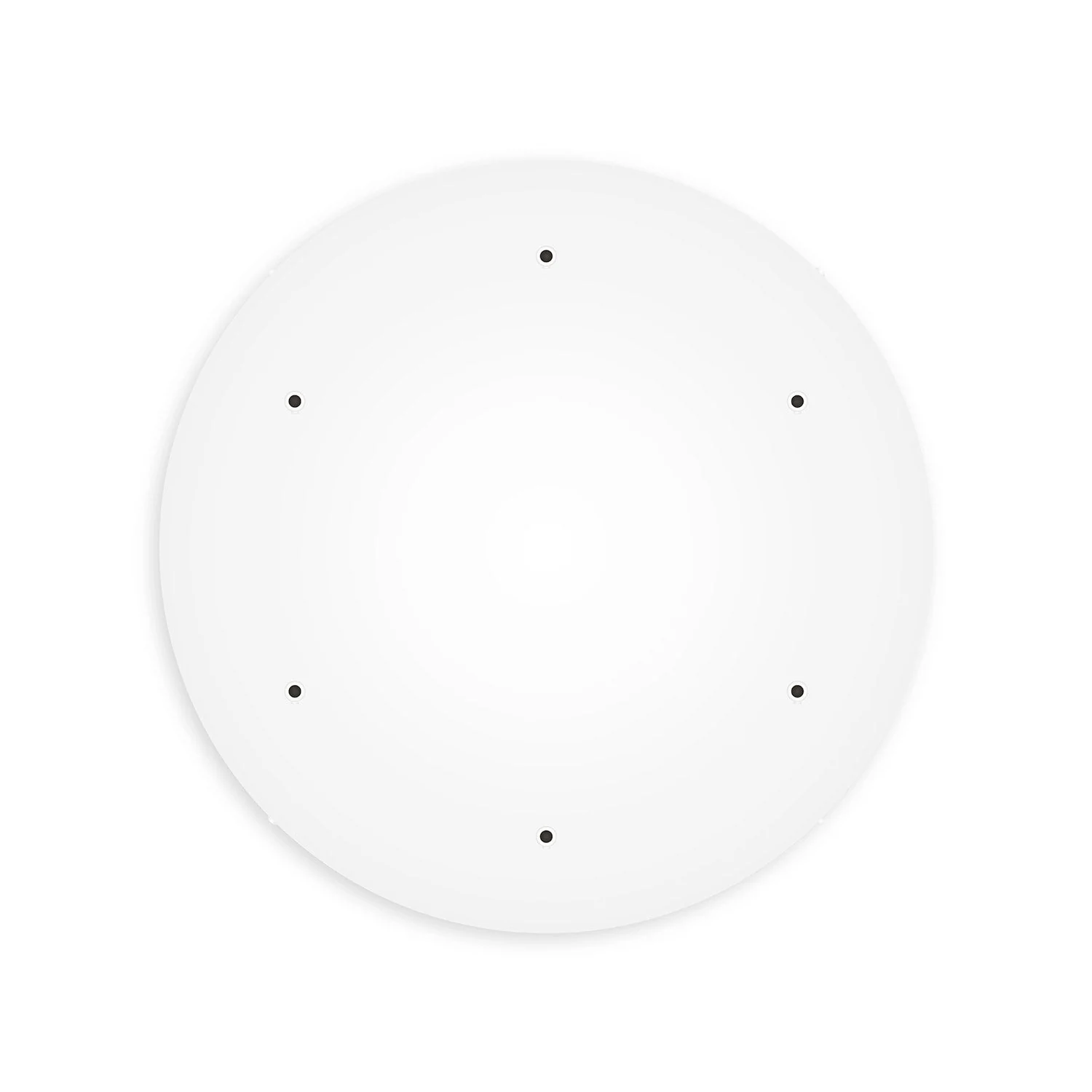 Rosone rotondo in alluminio Ø 50 cm con staffa e cavo di messa a terra, con 6 fori frontali - Bianco Opaco - Image 2