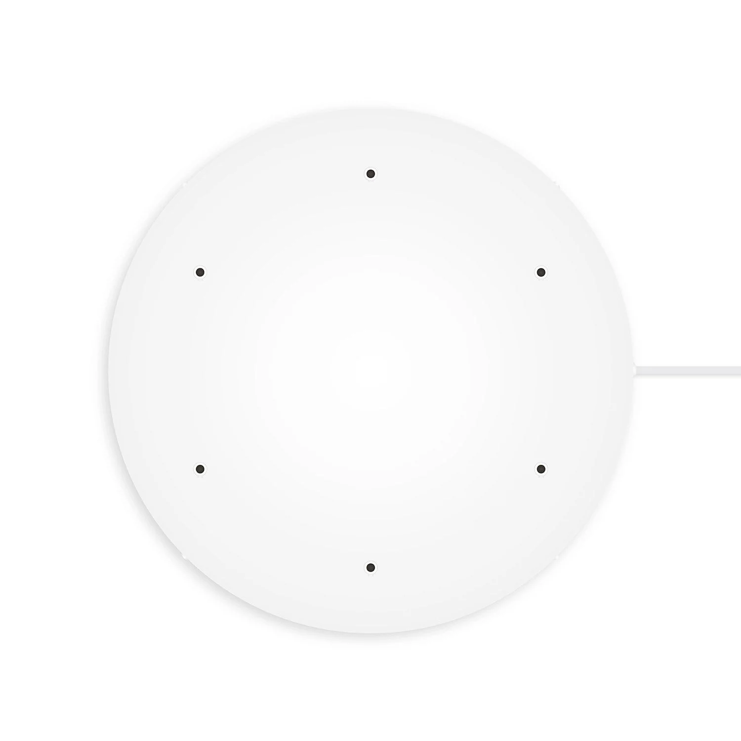 Rosone rotondo in alluminio Ø 50 cm con staffa e cavo di messa a terra, con 6 fori frontali - Bianco Opaco - Image 7