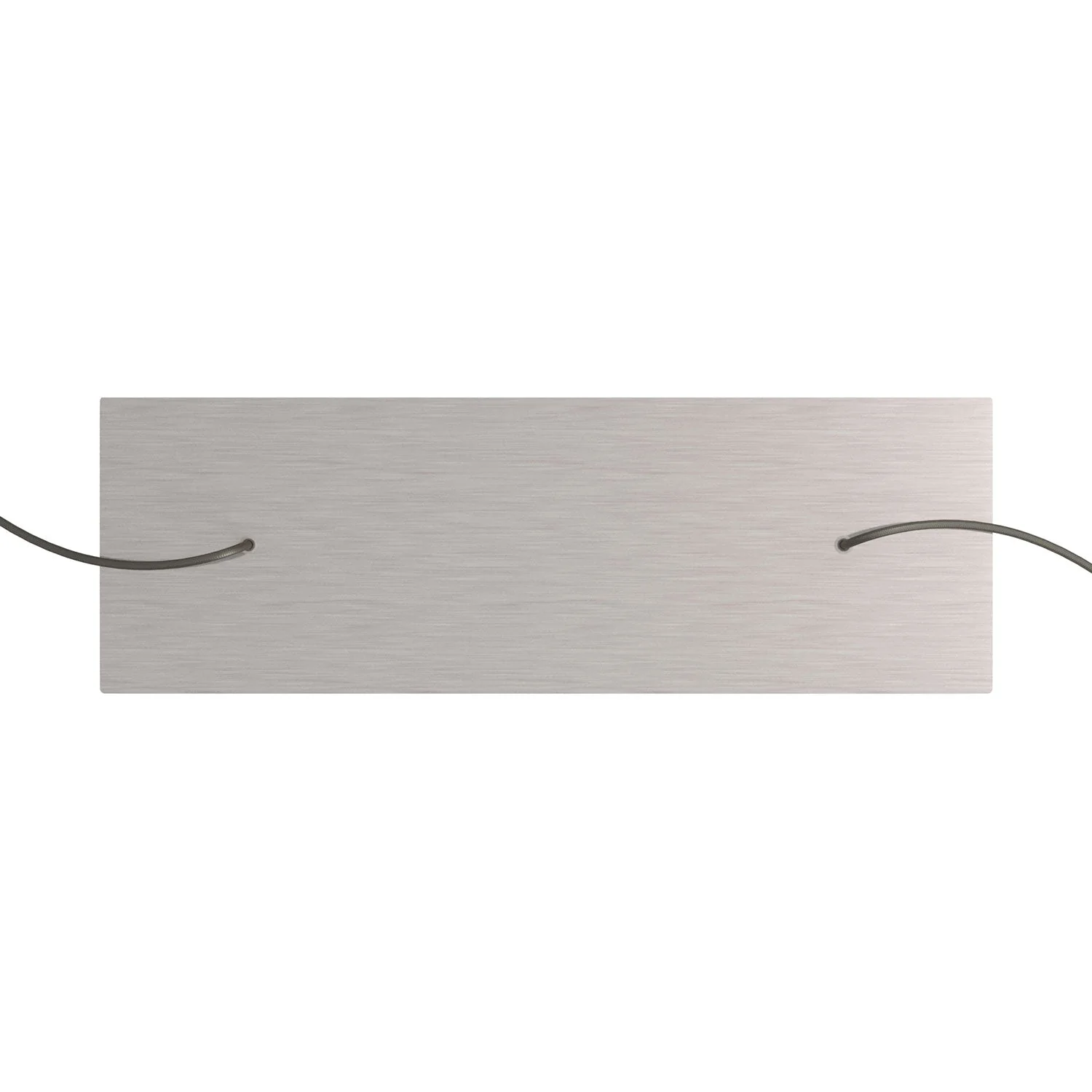 Rosone XXL Rose-One rettangolare a 2 fori e 6 fori laterali, dimensioni 675 x 225 mm - Dibond Acciaio satinato - Image 2