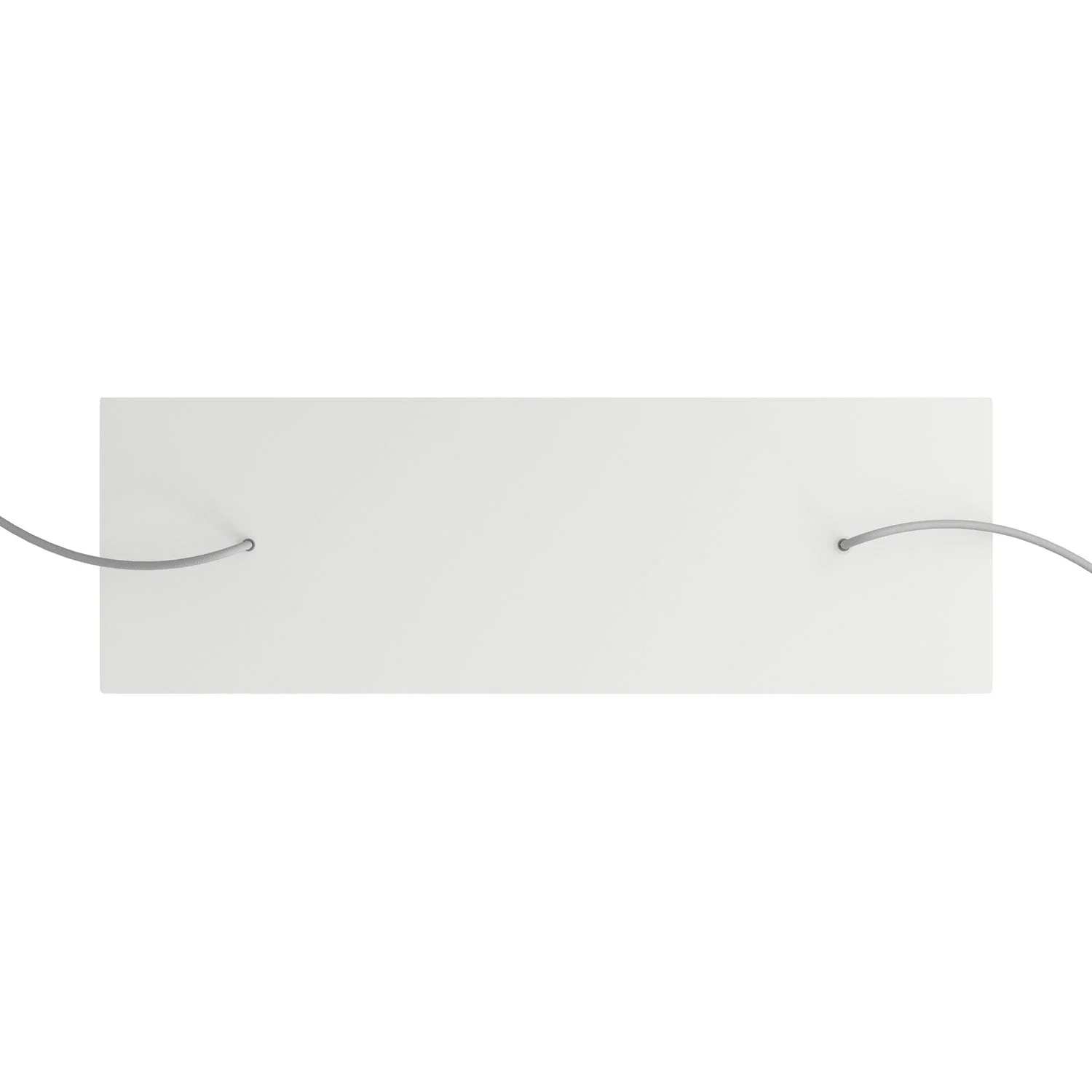 Rosone XXL Rose-One rettangolare a 2 fori e 6 fori laterali, dimensioni 675 x 225 mm  - Dibond Bianco opaco - Image 2