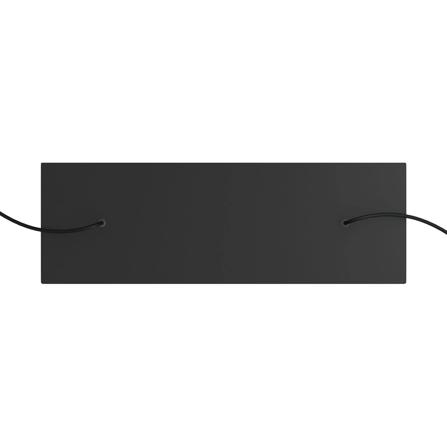 Rosone XXL Rose-One rettangolare a 2 fori e 6 fori laterali, dimensioni 675 x 225 mm - Dibond Nero opaco - Image 2