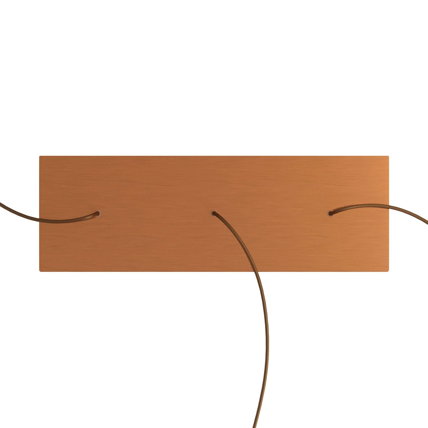 Rosone XXL Rose-One rettangolare a 3 fori in linea e 6 fori laterali, dimensioni 675 x 225 mm - Dibond Rame satinato - Image 2