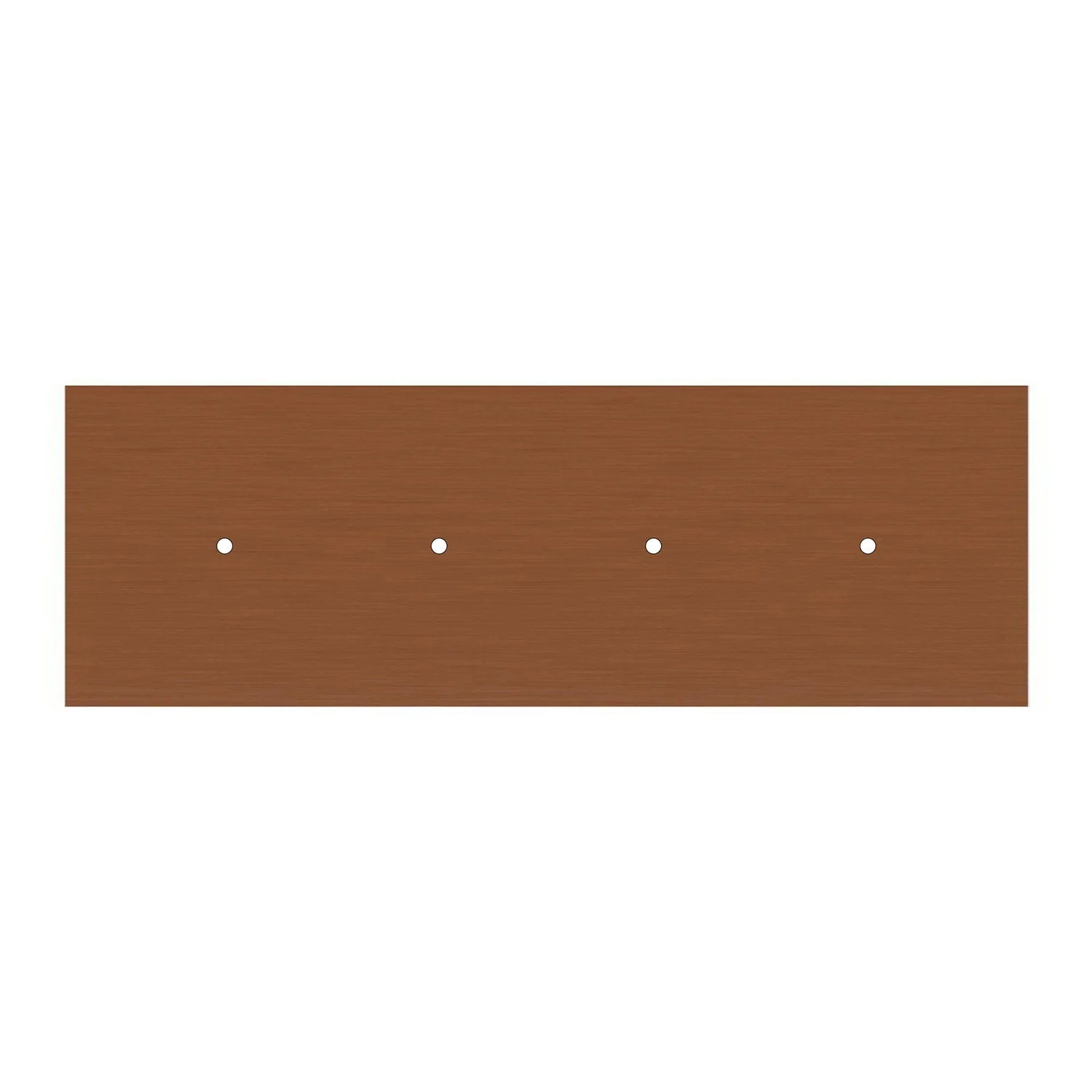Rosone XXL Rose-One rettangolare a 4 fori in linea e 6 fori laterali, dimensioni 675 x 225 mm - Dibond Rame satinato - Image 3